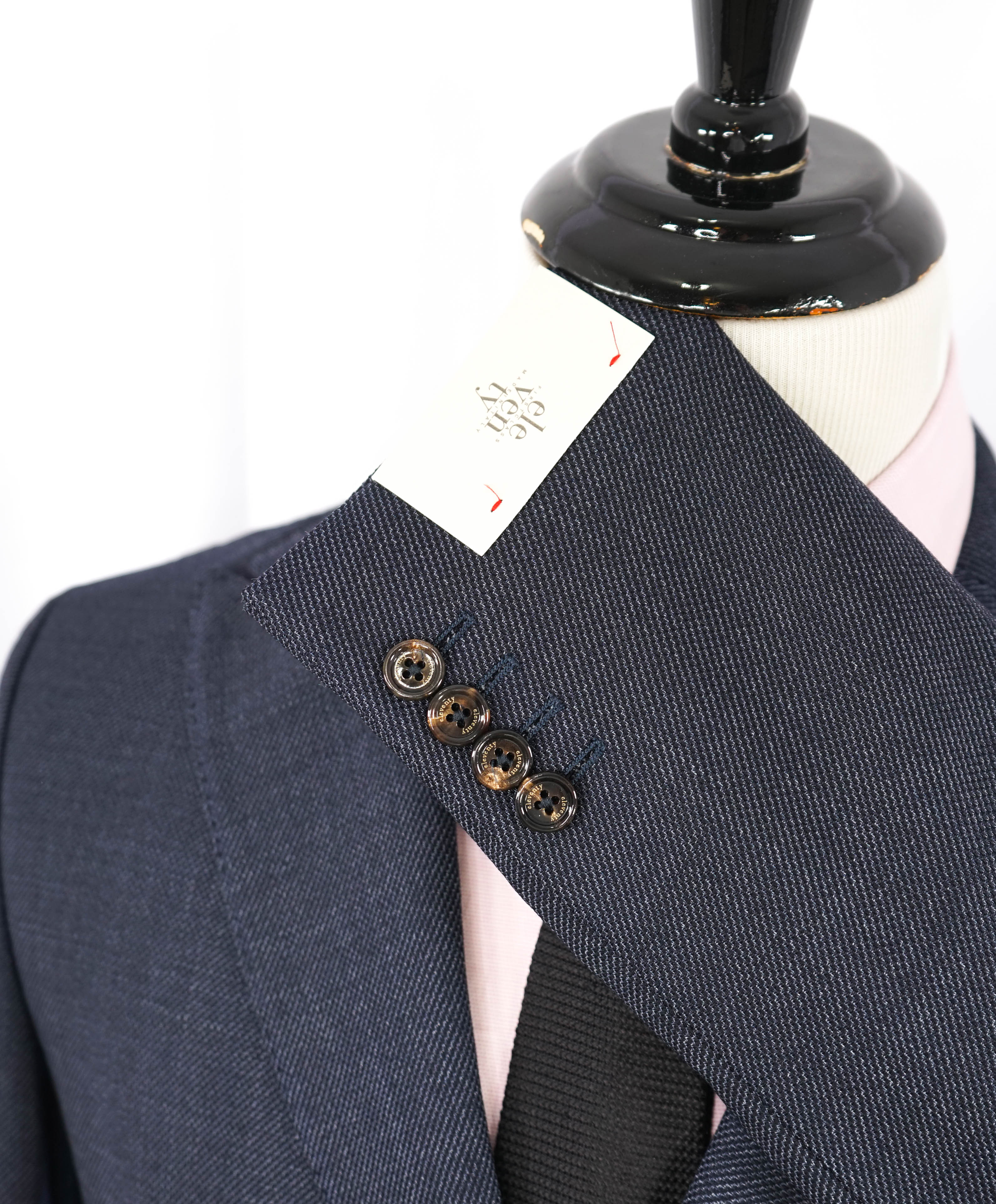 ELEVENTY - Blue Pin-dot Patch Pocket Double Breasted Suit - 40 US (50EU)