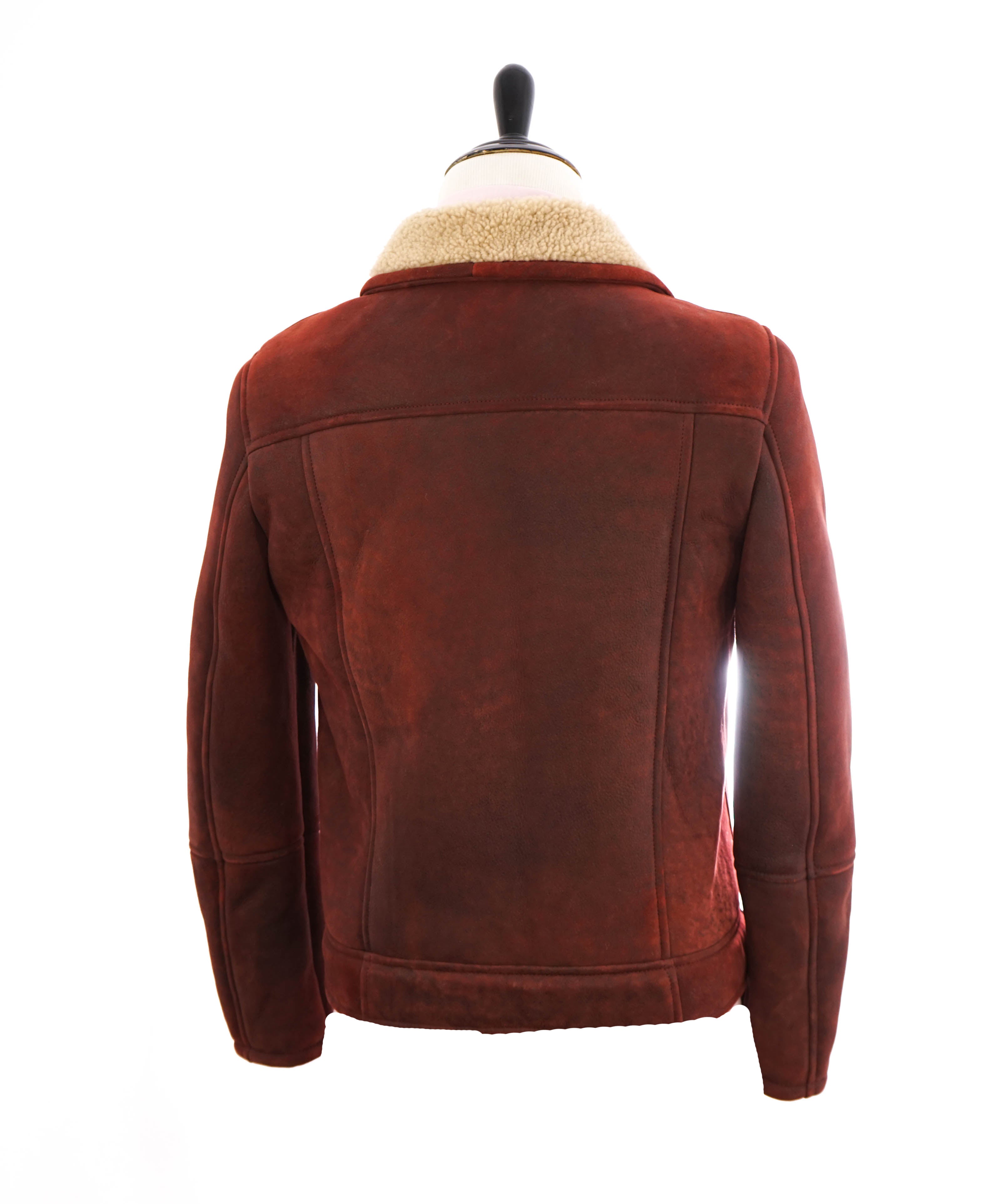 ELEVENTY - SUEDE/ LEATHER/ SHEARLING Aviator/Biker Jacket (Brunello Cucinelli)- 40US M