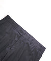 ARMANI COLLEZIONI - Geometric Jacquard Weave Black Flat Front Dress Pants - 33W