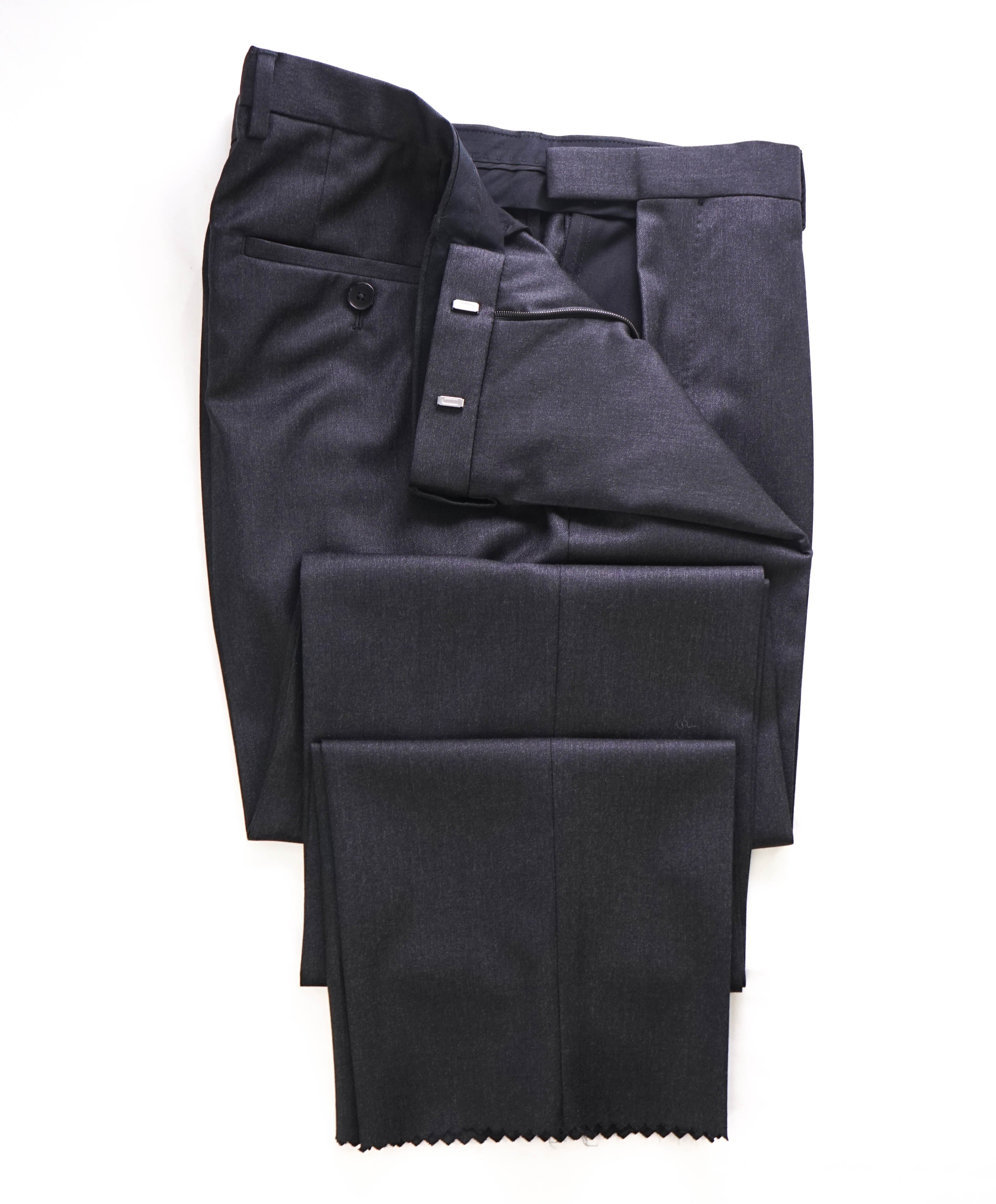 HUGO BOSS - Gray Charcoal *CLOSET STAPLE* Flat Front Dress Pants - 36W