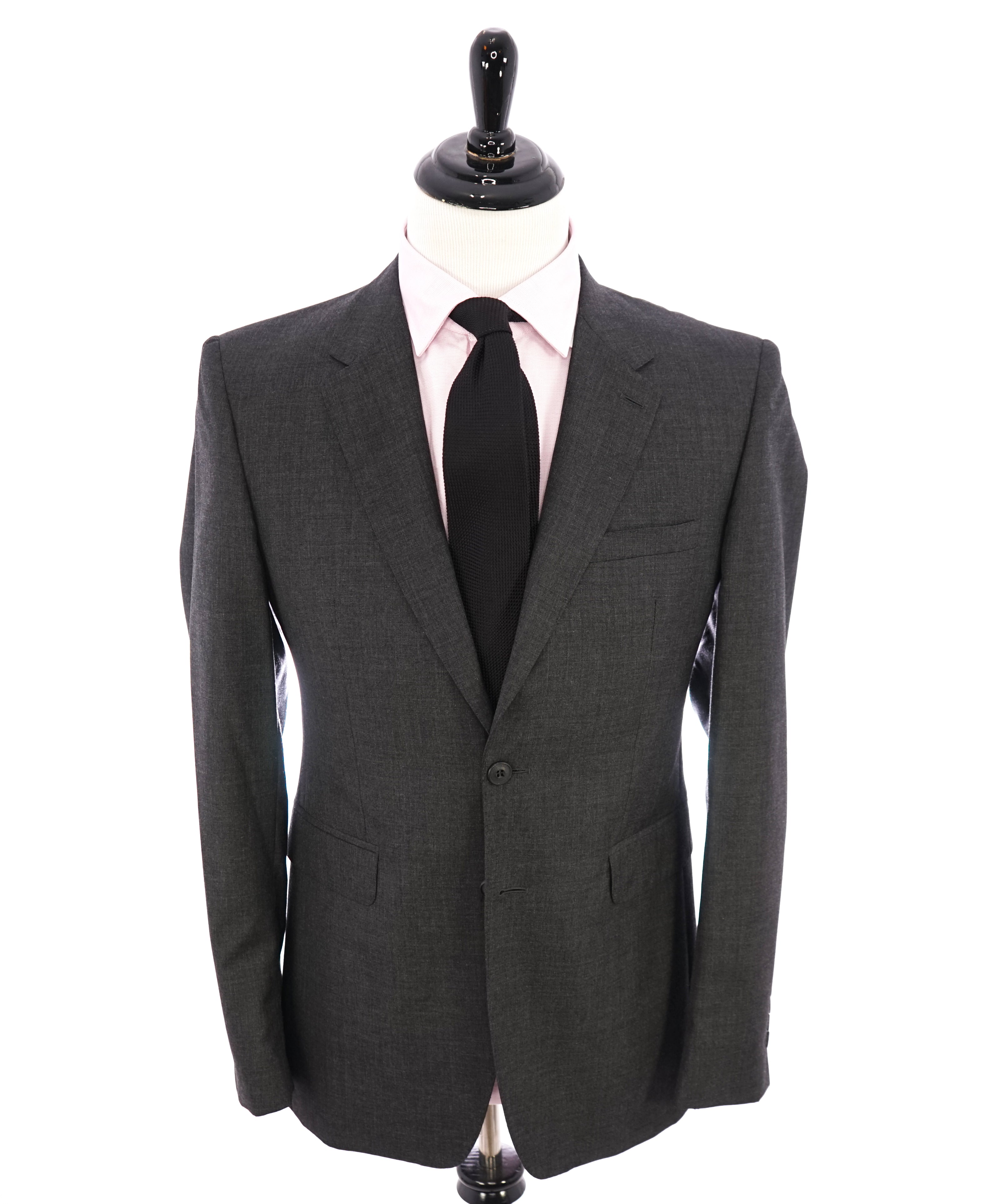 BURBERRY LONDON - Made In Italy Wool Gray "MILLBANK" LOGO Suit - 40R