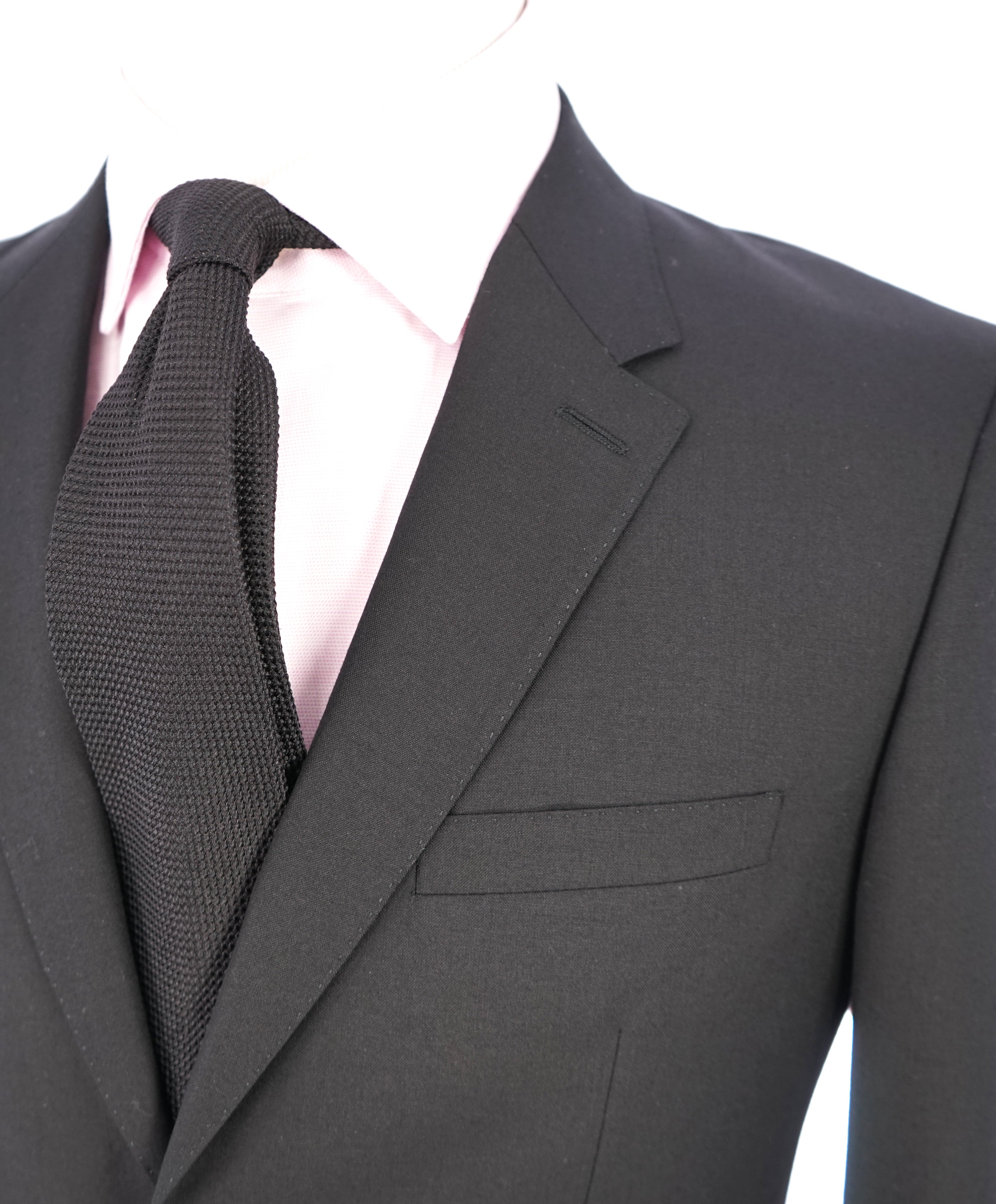 BURBERRY LONDON - Made In Italy Wool Black "MILLBANK" LOGO Suit - 38S