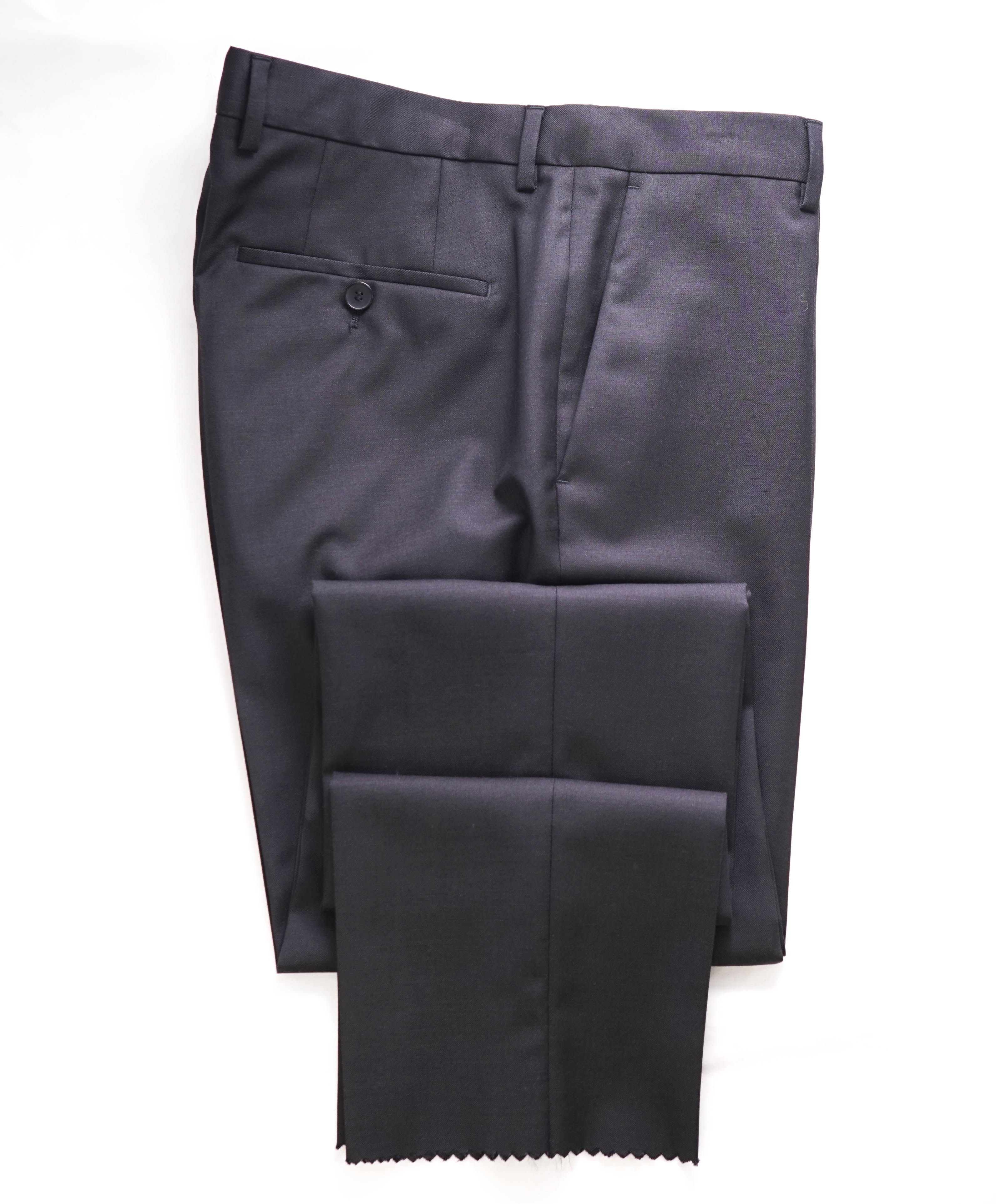 HUGO BOSS - *CLOSET STAPLE* Black Wool Flat Front Dress Pants - 34W