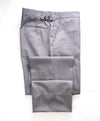 RALPH LAUREN PURPLE LABEL - *SIDE TABS* Gray Wool Flat Front Dress Pants - 38W