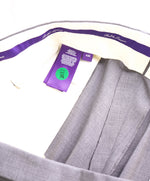 RALPH LAUREN PURPLE LABEL - *SIDE TABS* Gray Wool Flat Front Dress Pants - 38W