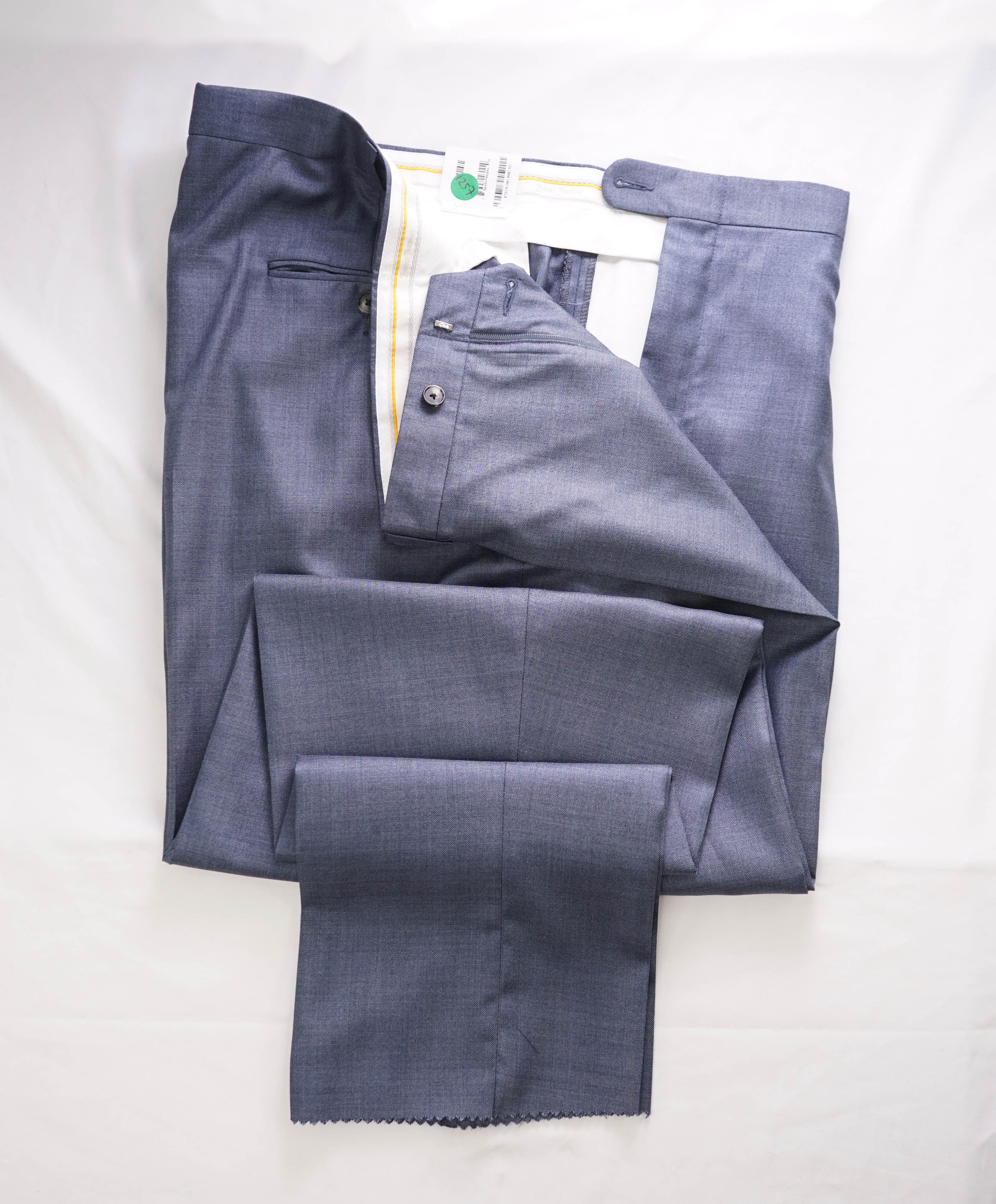 HICKEY FREEMAN - *SILK* Baby Blue Single Pleat Dress Pants - 46W