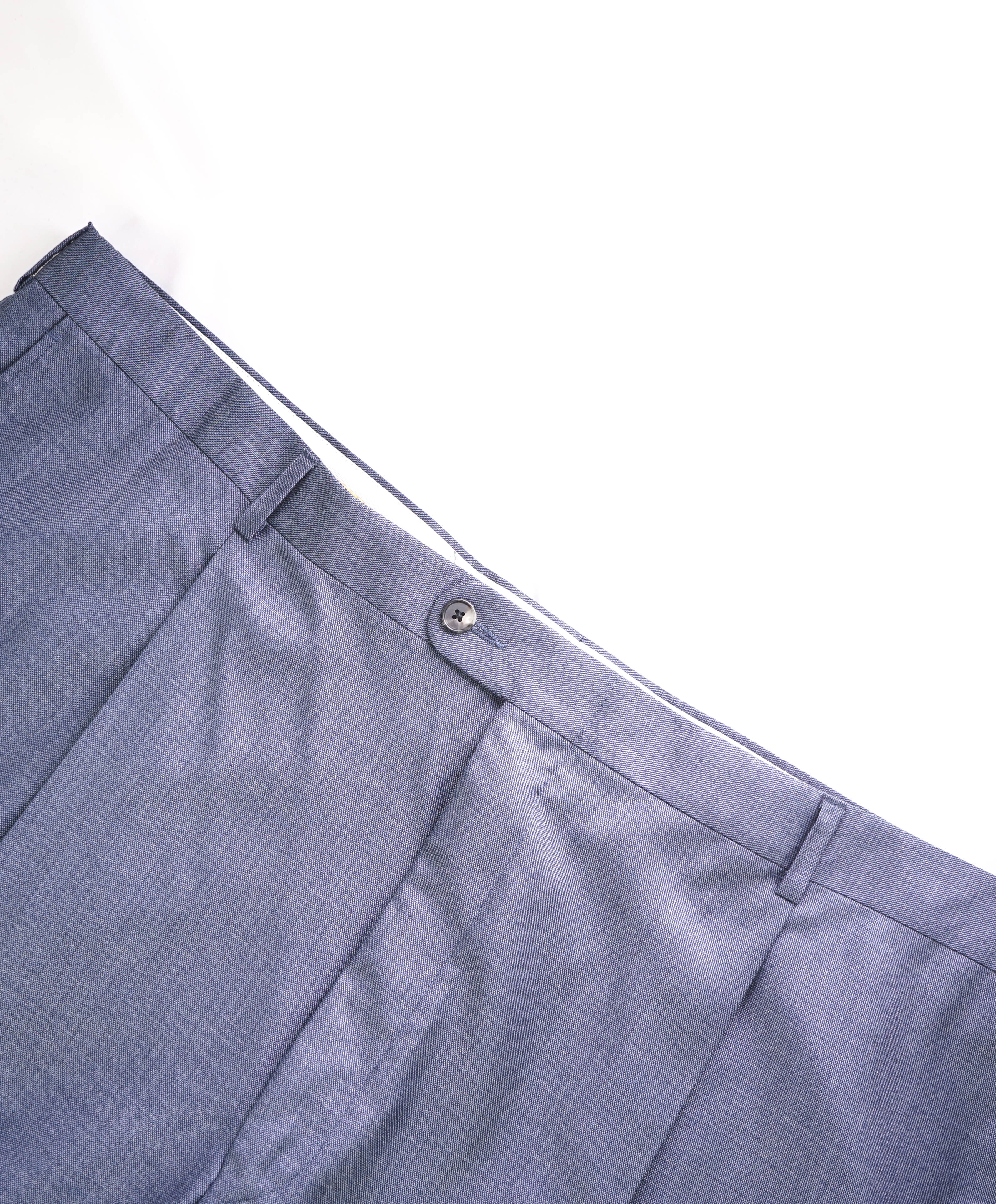 HICKEY FREEMAN - *SILK* Baby Blue Single Pleat Dress Pants - 46W