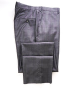 HICKEY FREEMAN - Purple & Gray Plaid Check Dress Pants - 38W