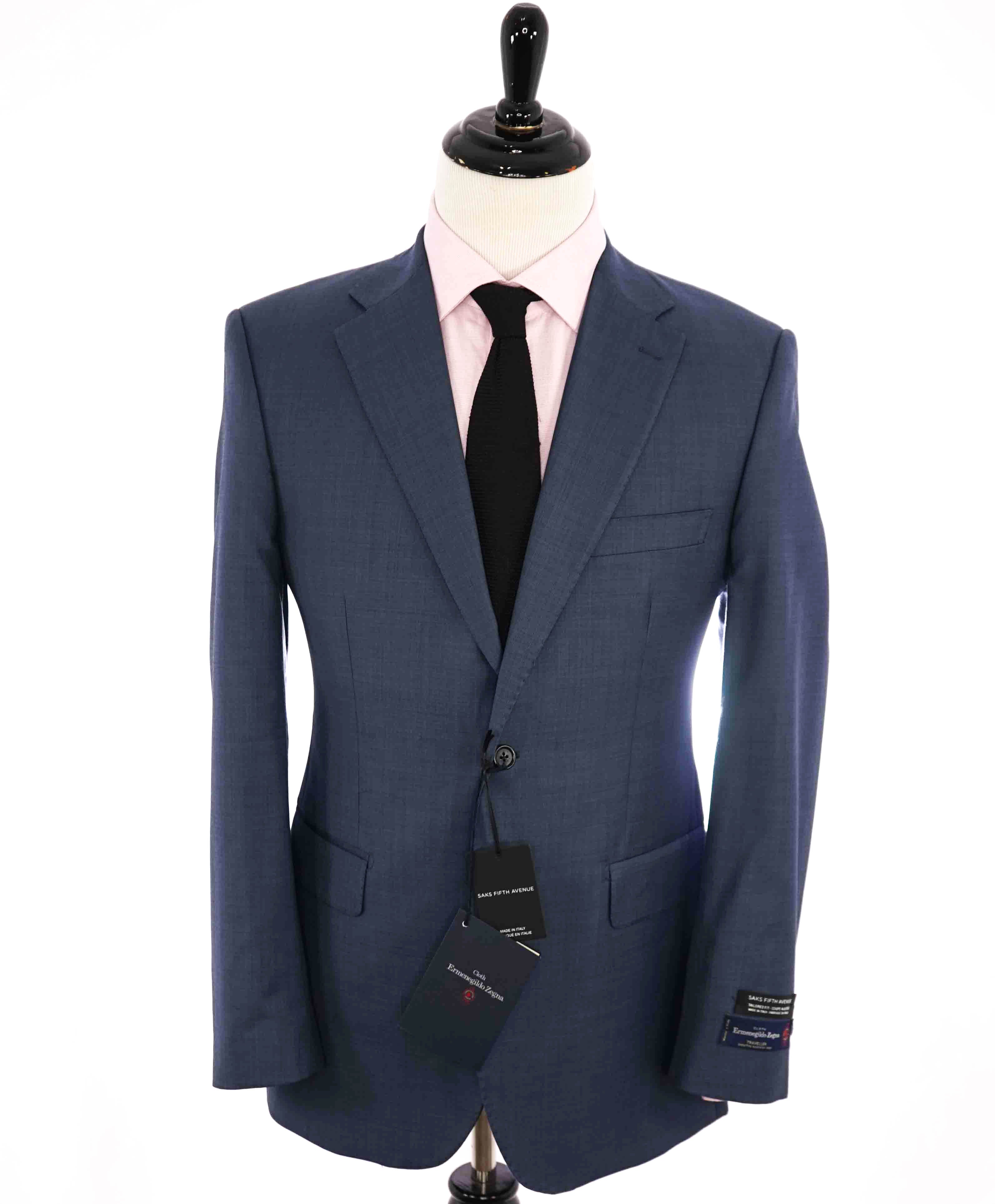 $1,295 ERMENEGILDO ZEGNA - By SAKS FIFTH AVENUE Medium Blue Suit - 40R