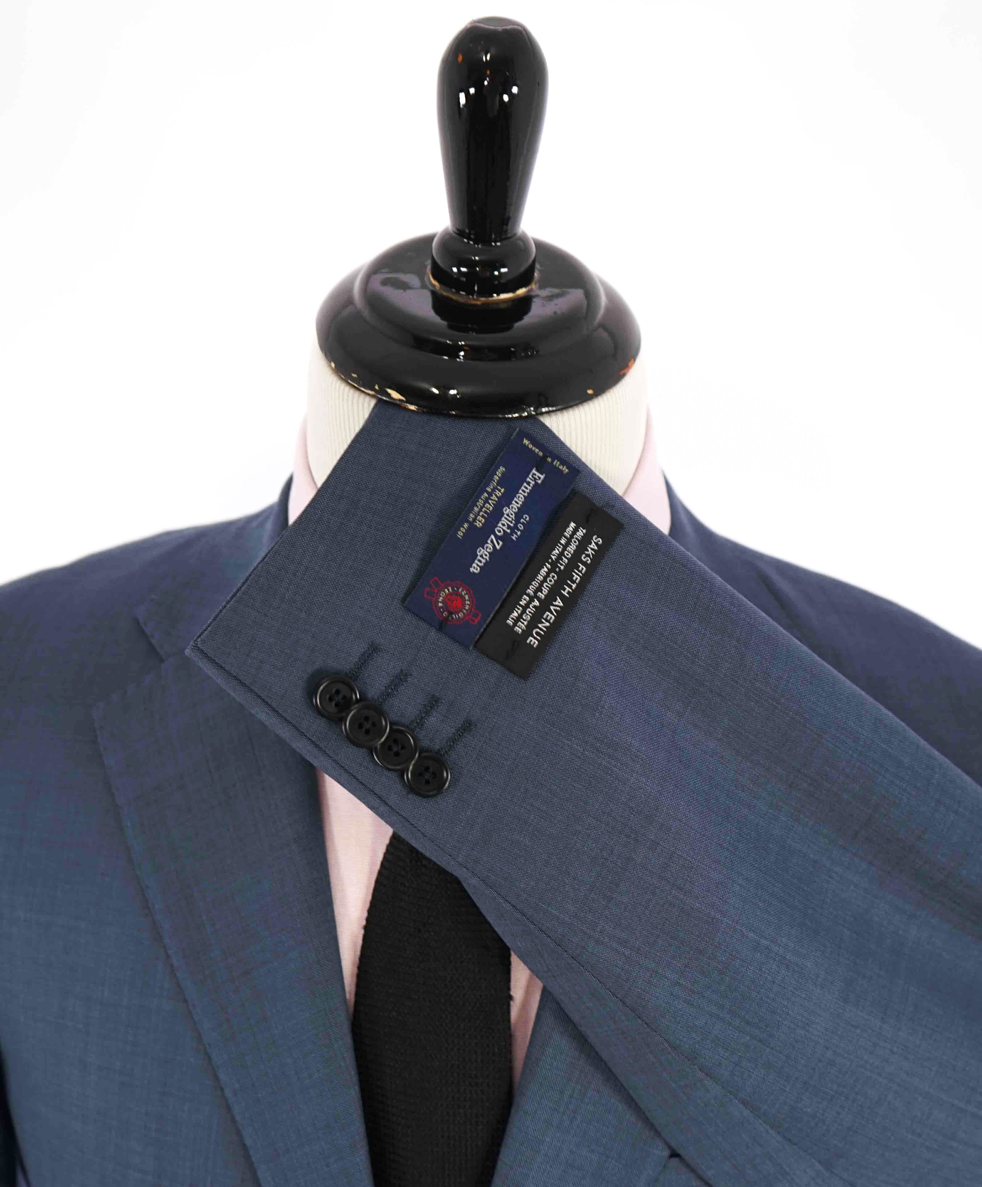 $1,295 ERMENEGILDO ZEGNA - By SAKS FIFTH AVENUE Medium Blue Suit - 40R