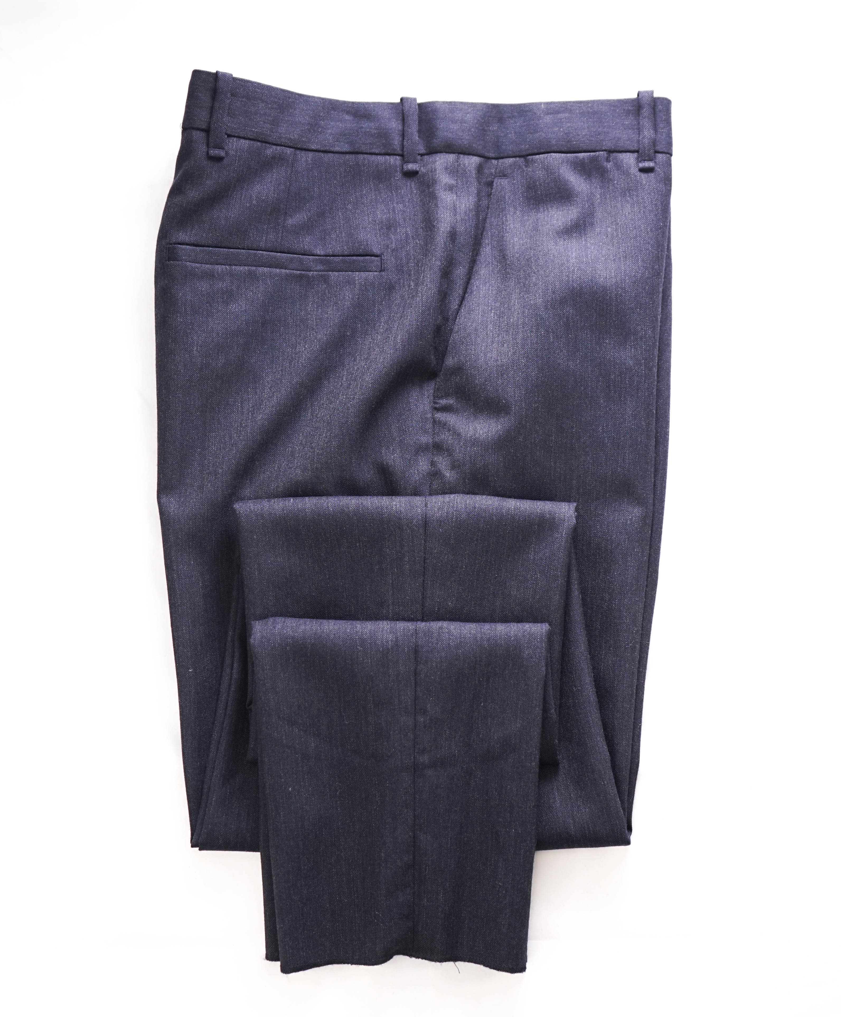 RAG & BONE - Blue & Gray Melange Flat Front Dress Pants - 32W