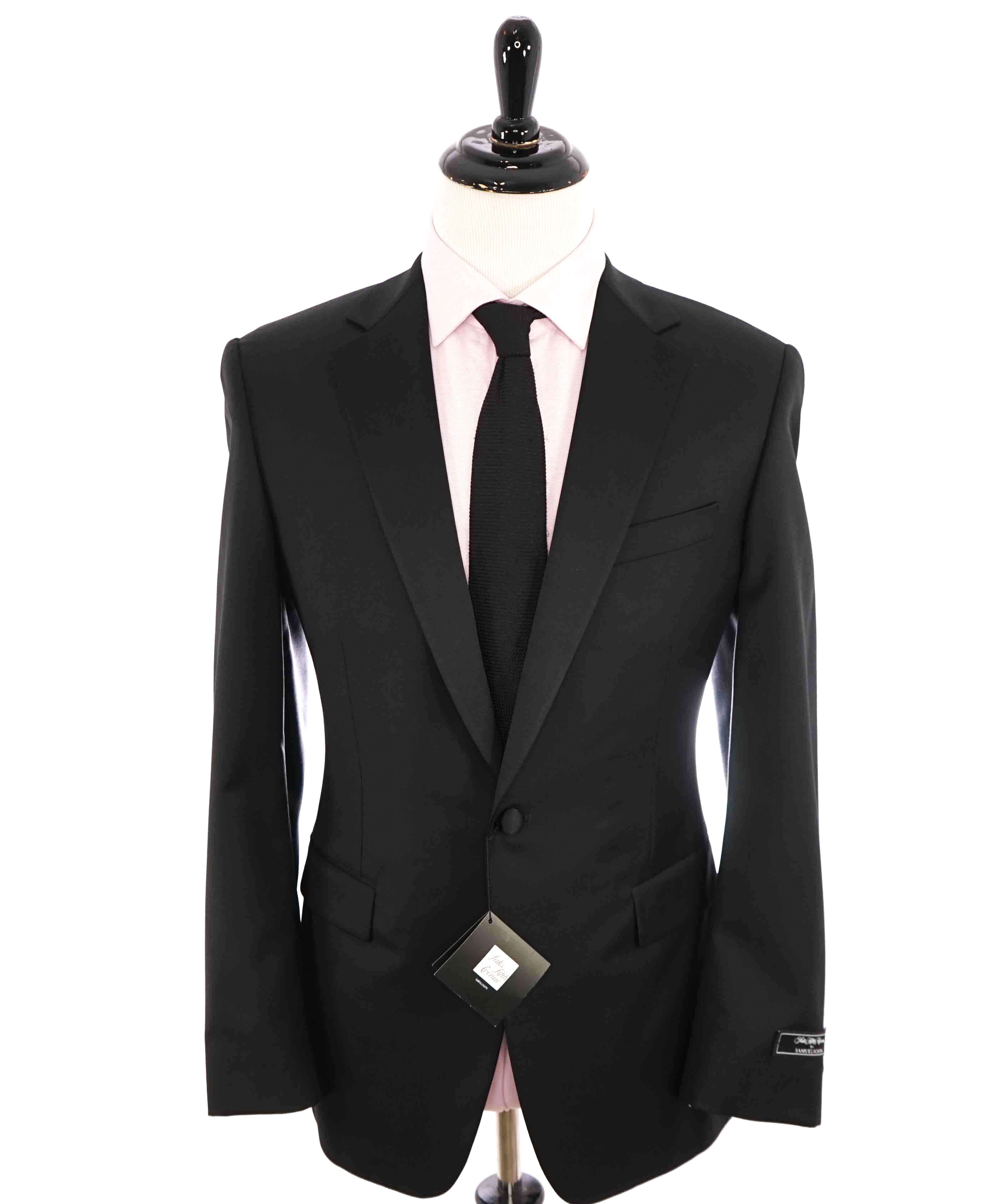 $1,595 SAMUELSOHN - 1-Button Notch Lapel Tuxedo Super 120's Suit - 40R 32W