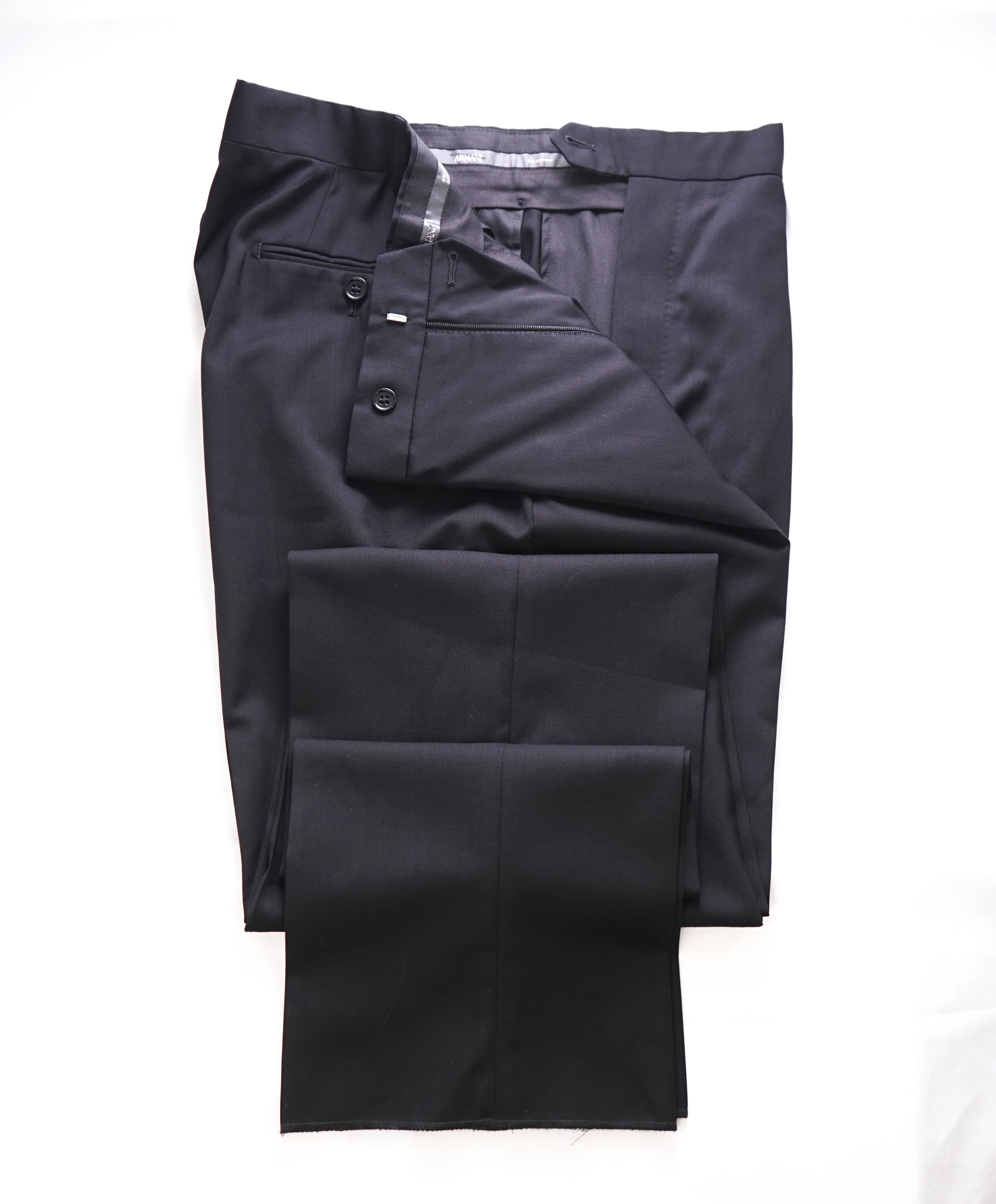 ARMANI COLLEZIONI - *CLOSET STAPLE* Black Flat Front Dress Pants - 38W