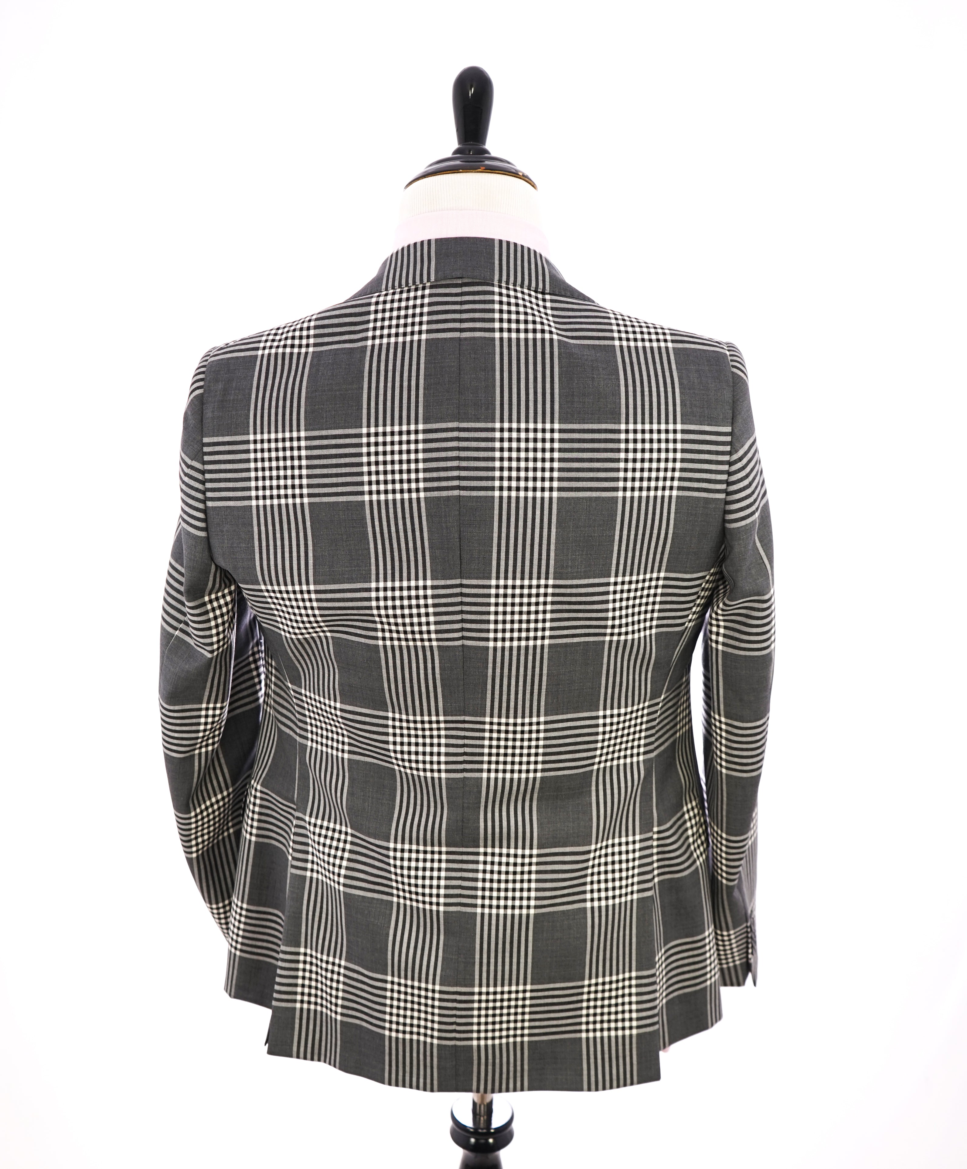 L'8 By L.B.M. 1911 - Luigi Bianchi BOLD Plaid Check Black n' White Suit - 38R