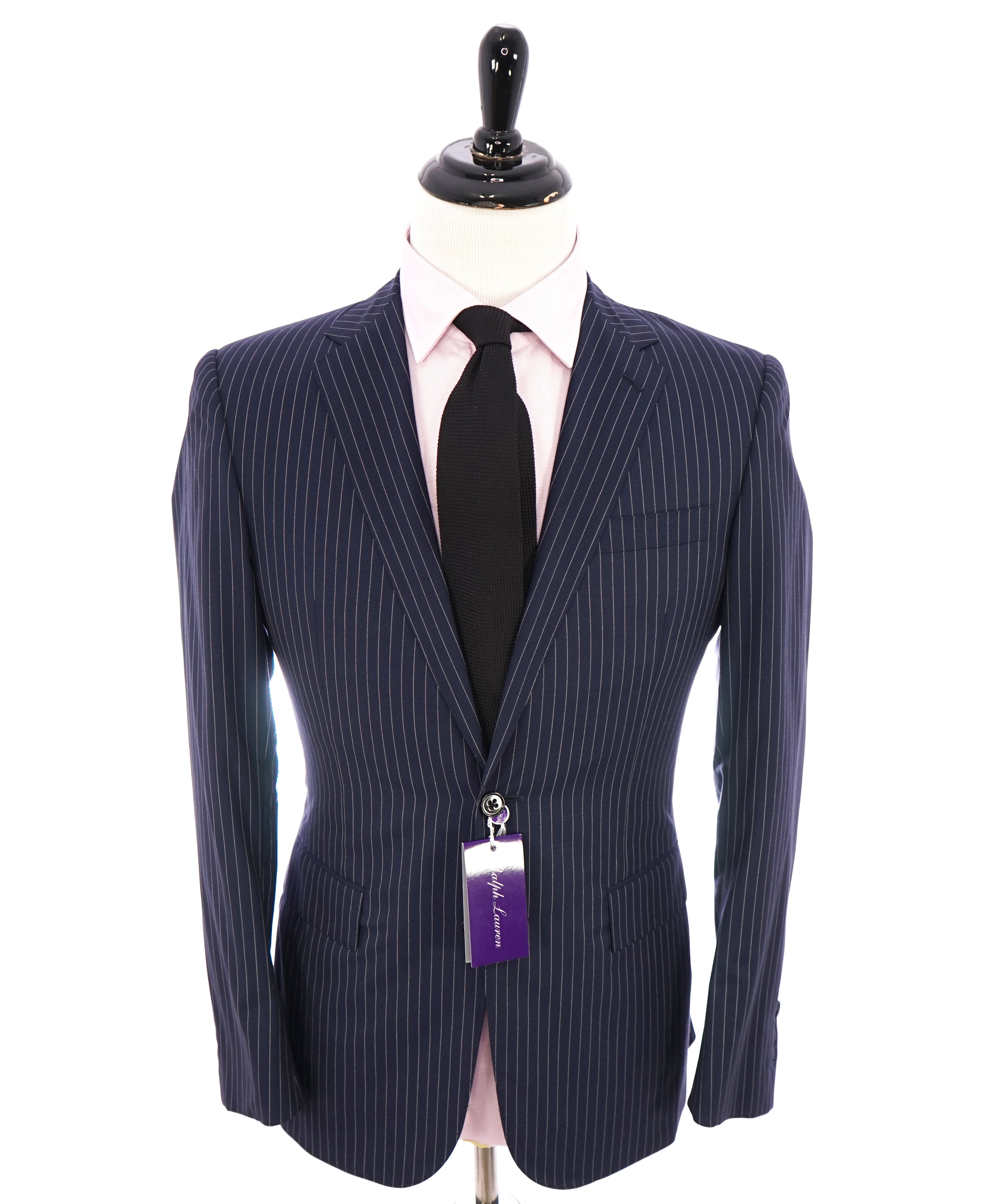 RALPH LAUREN PURPLE LABEL - ICONIC RLPL Blue & Cream “Anthony” Suit - 38R