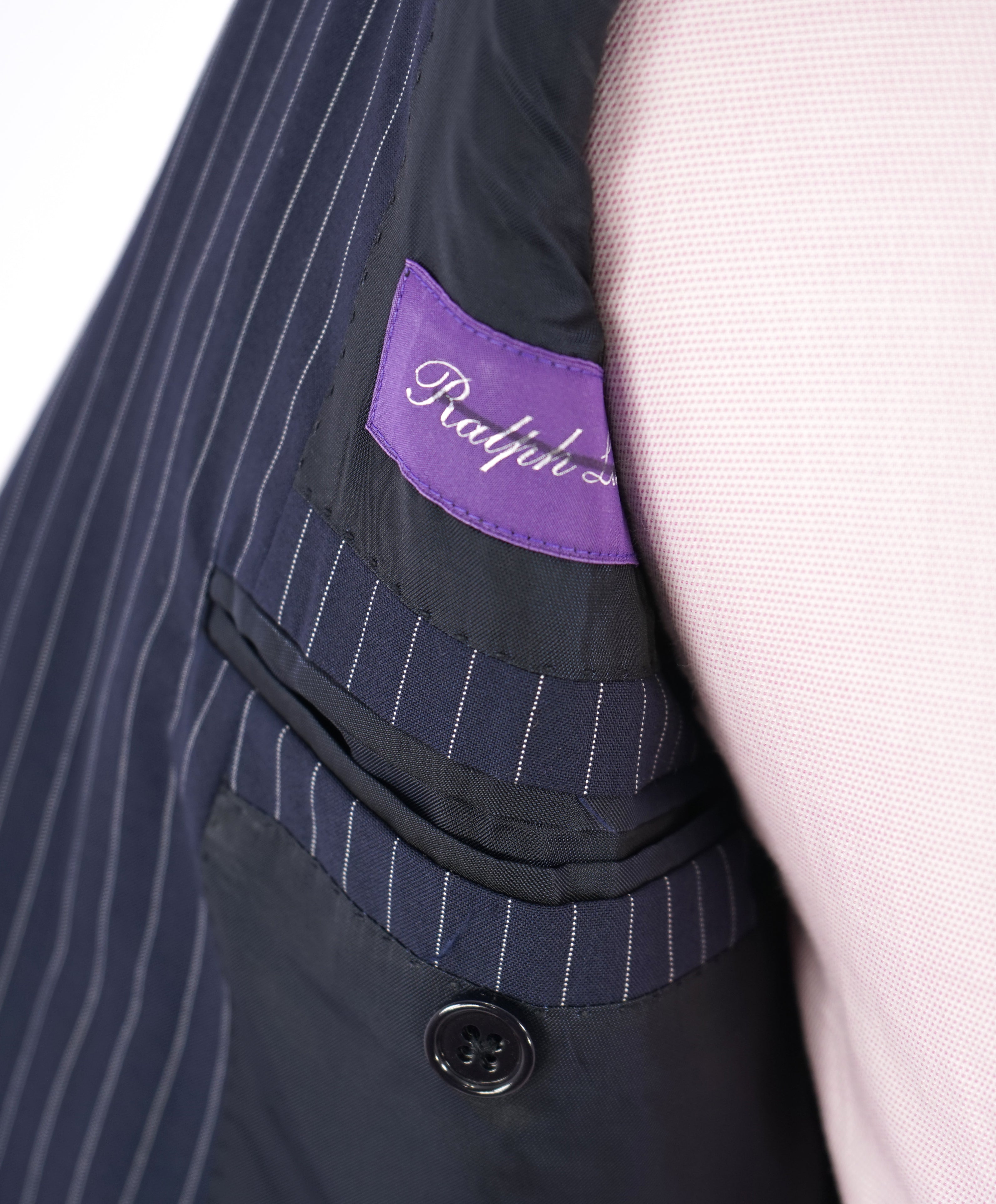 RALPH LAUREN PURPLE LABEL - ICONIC RLPL Blue & Cream “Anthony” Suit - 38R