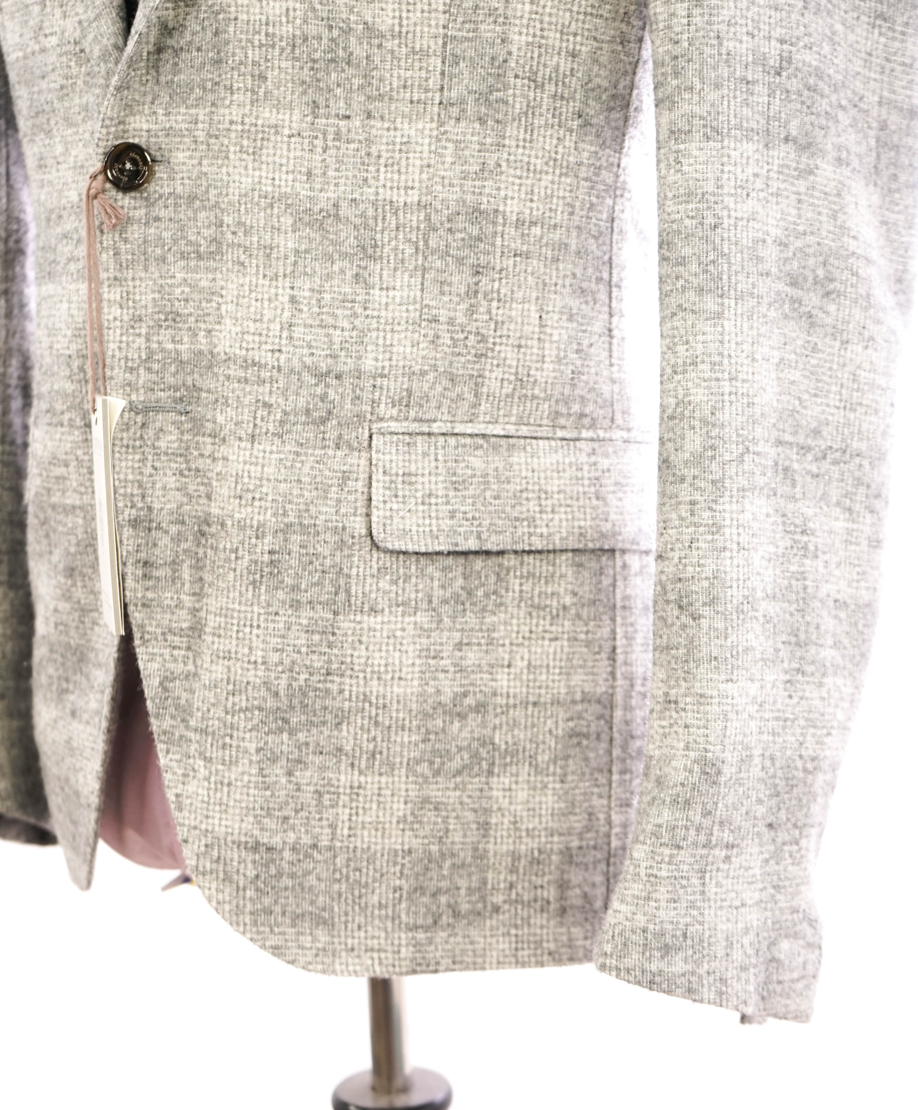 ELEVENTY - ALPACA Plaid Check Tonal Gray Semi-Lined Blazer Jacket - 38US (48EU)