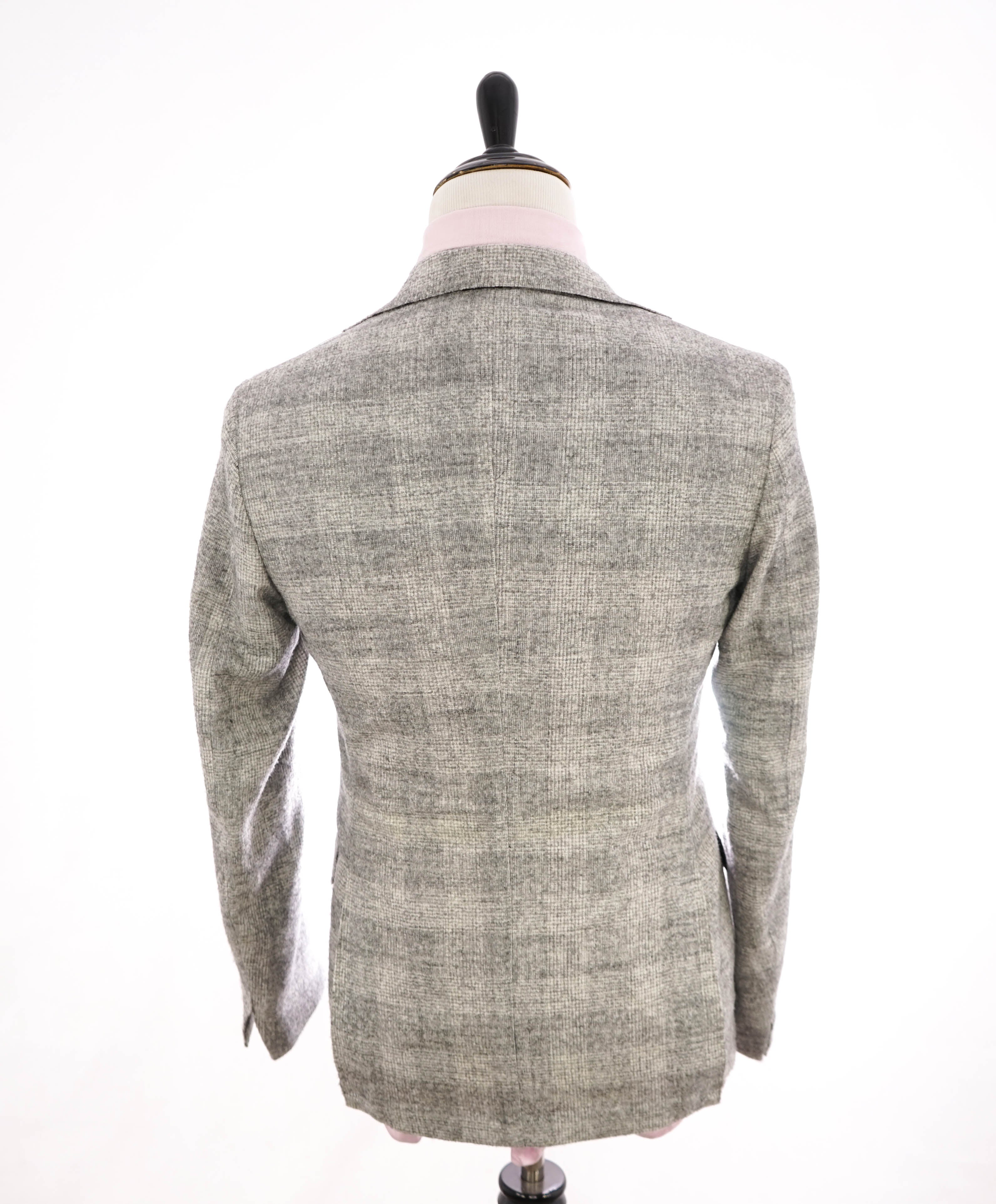 ELEVENTY - ALPACA Plaid Check Tonal Gray Semi-Lined Blazer Jacket - 40US (50EU)