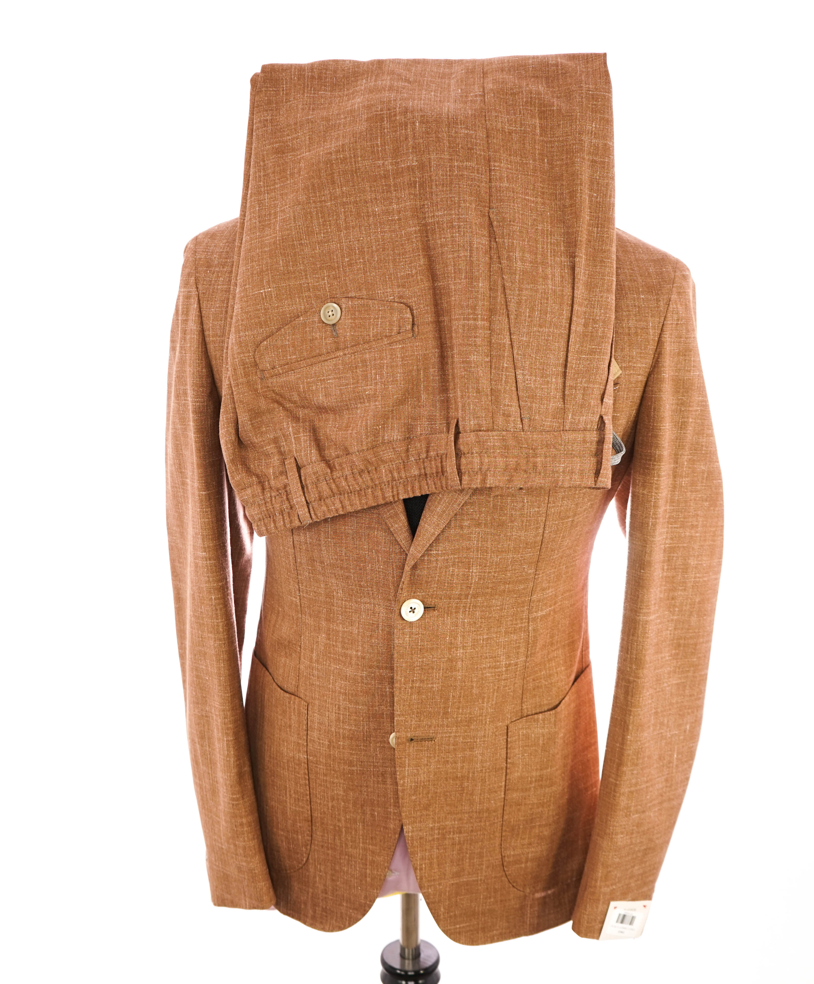 ELEVENTY - WOOL/SILK/LINEN Patch Pocket Camel "JOGGER" Suit - 40 US (50EU)