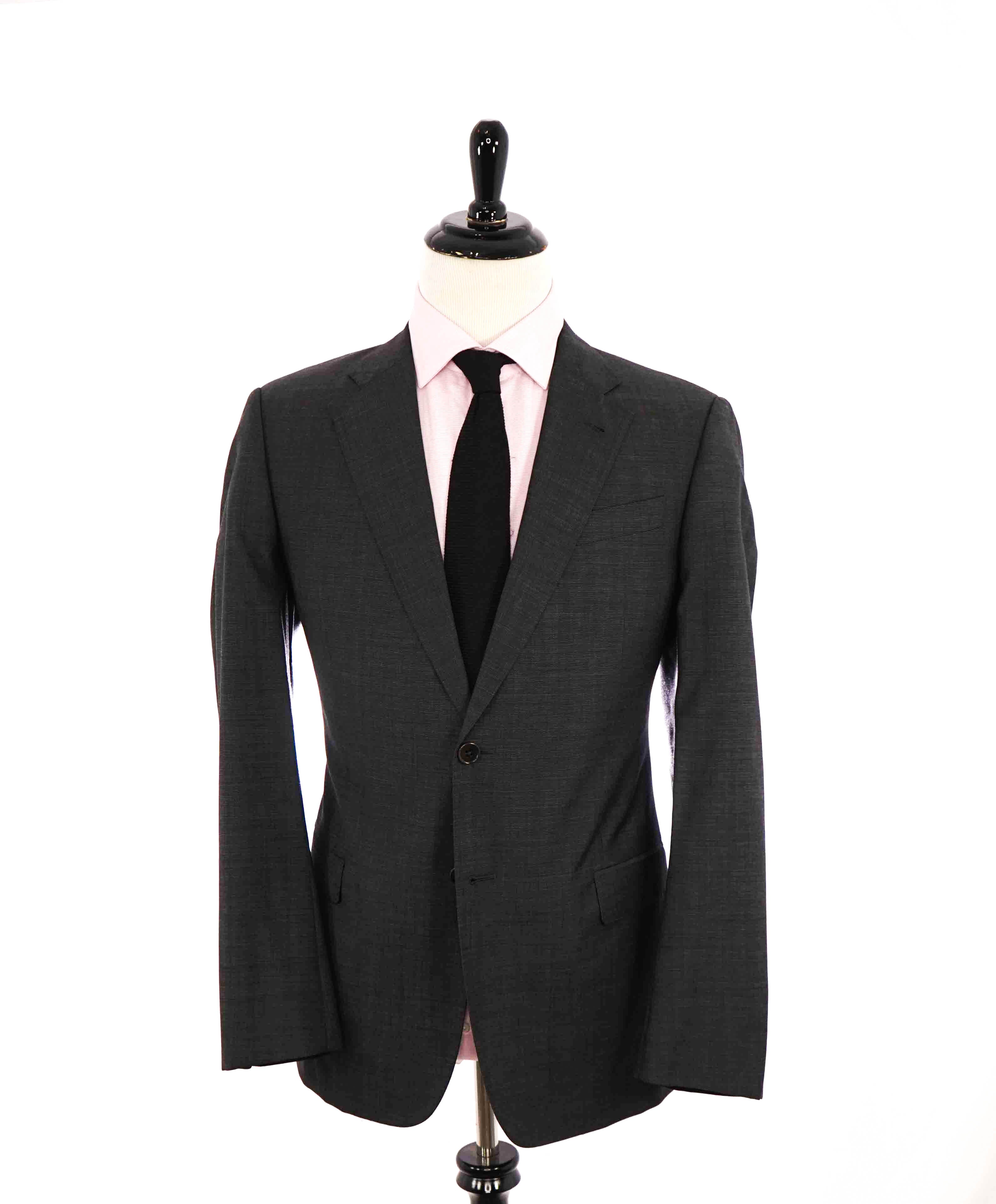 $1,495 ARMANI COLLEZIONI - “G Line” Gray Micro Check Blazer - 42R