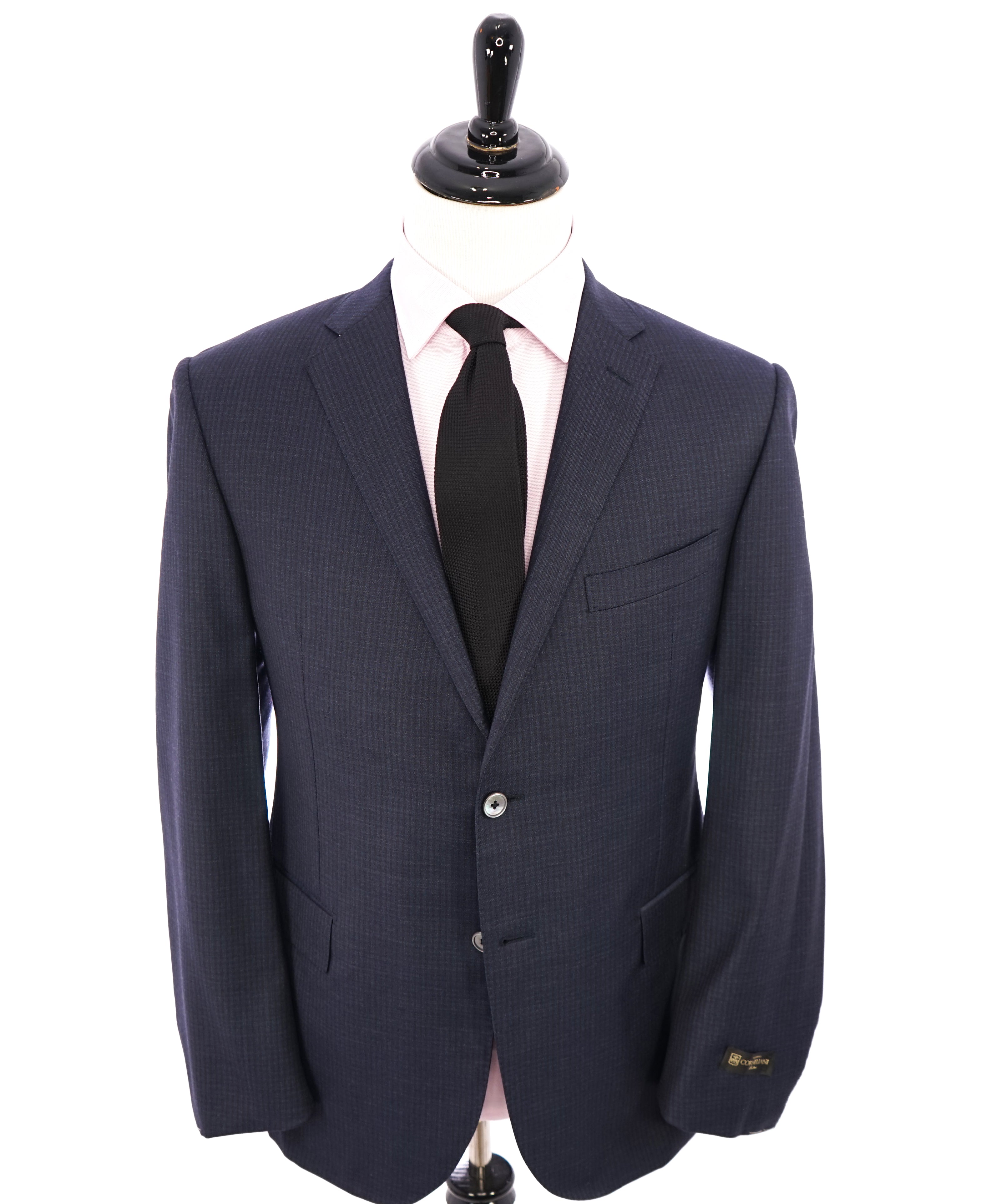 CORNELIANI - Red/Blue Check MOP Button "Super Fine 18,25 Microns" Suit - 44R