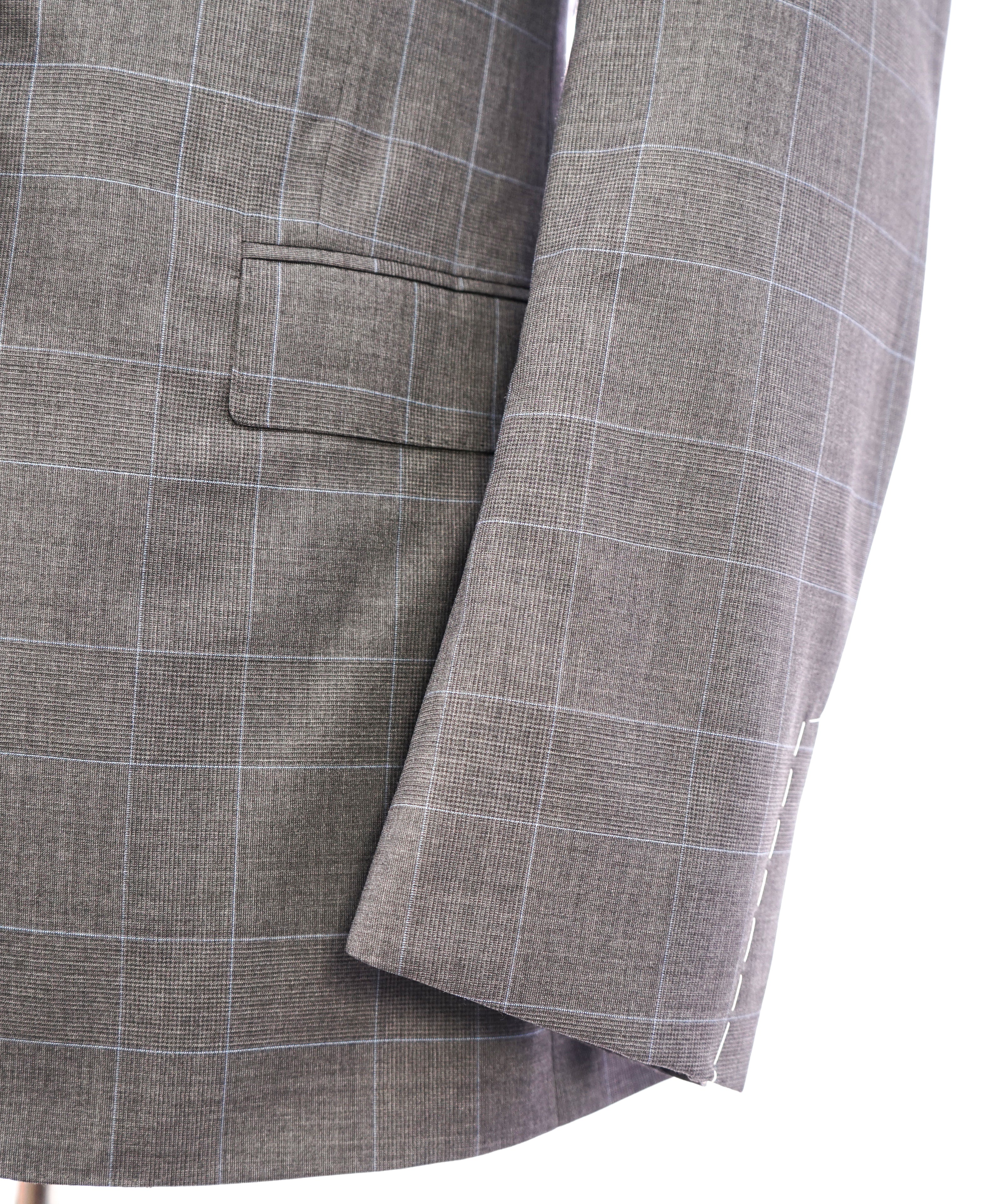 RALPH LAUREN PURPLE LABEL - SILK Gray & Blue GlenPlaid “Anthony” Suit - 40R