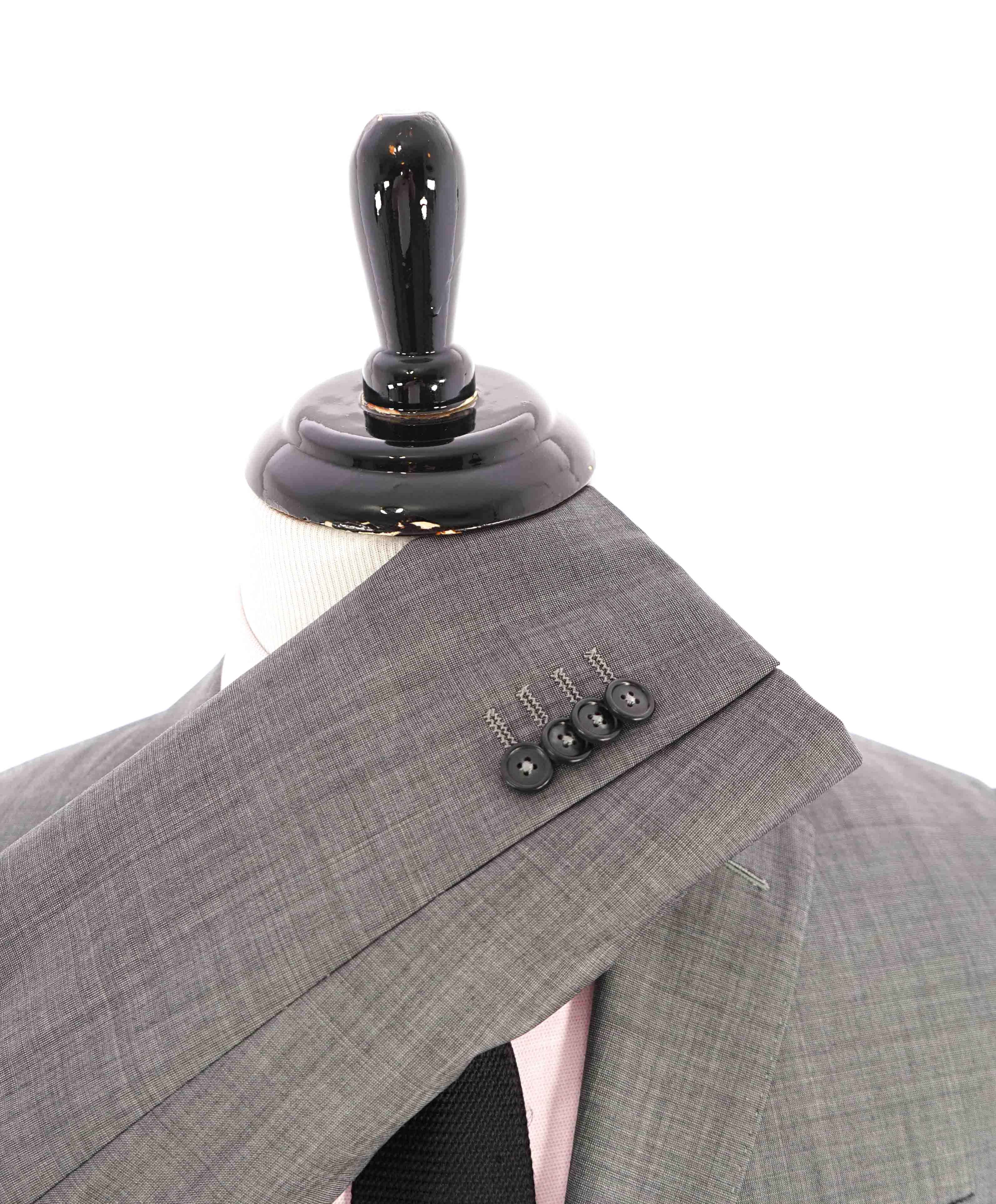 $995 Z ZEGNA - Gray Textured Birdseye Drop 8 PERFORMANCE Blazer - 40L