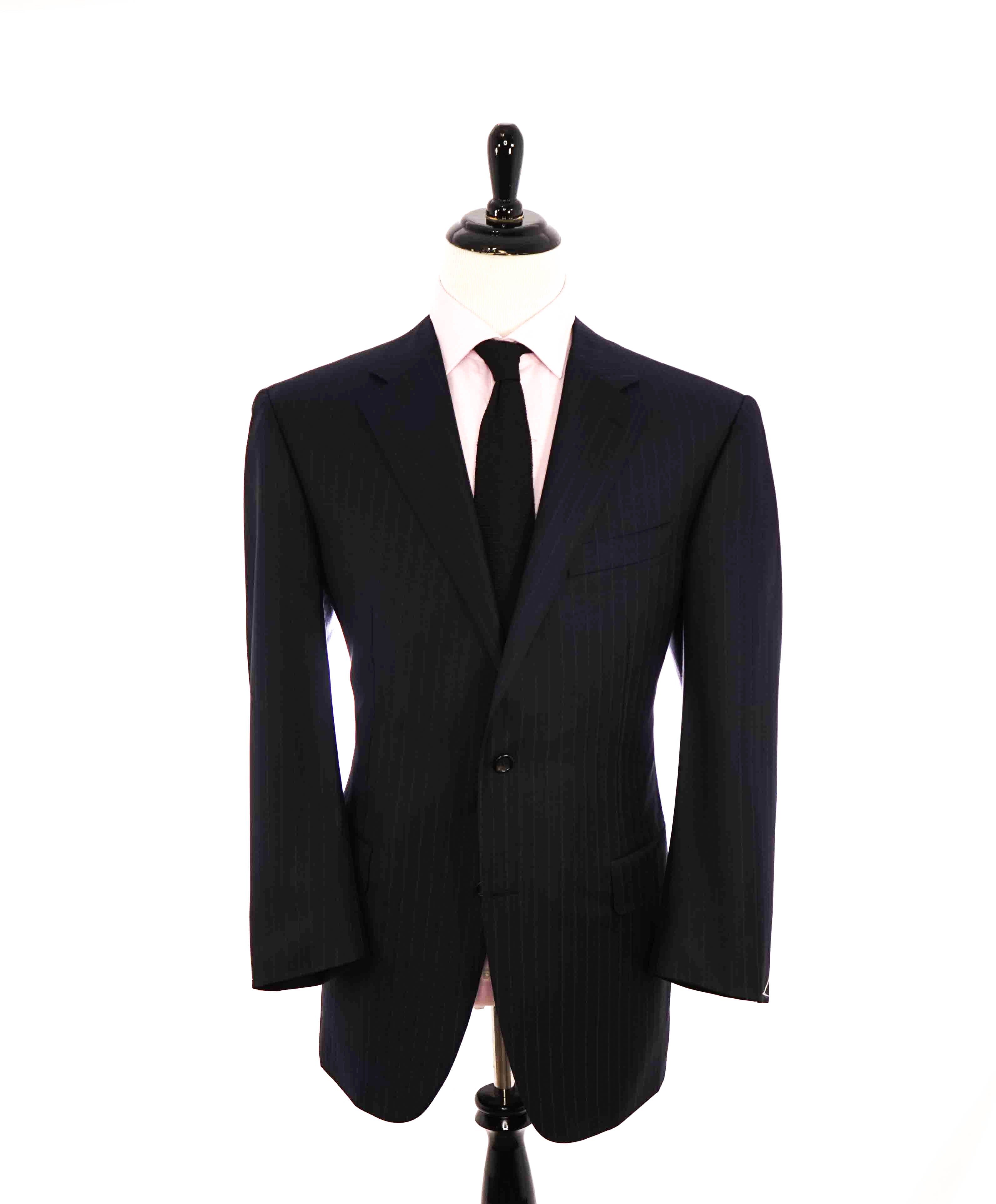 $2,295 CANALI - "EXCLUSIVE Super 150's" Blue Stripe Wool Blazer SU MISURA - 50R