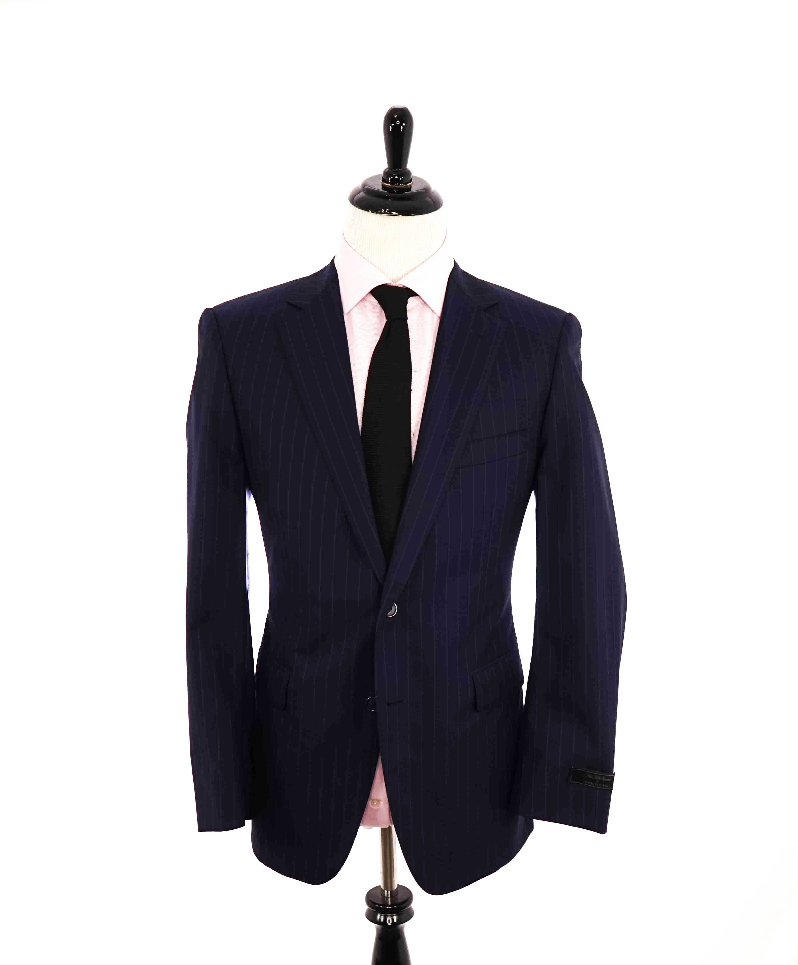 $995 SAMUELSOHN - SUPER 120's Blue Stripe Premium Grade Blazer - 42R