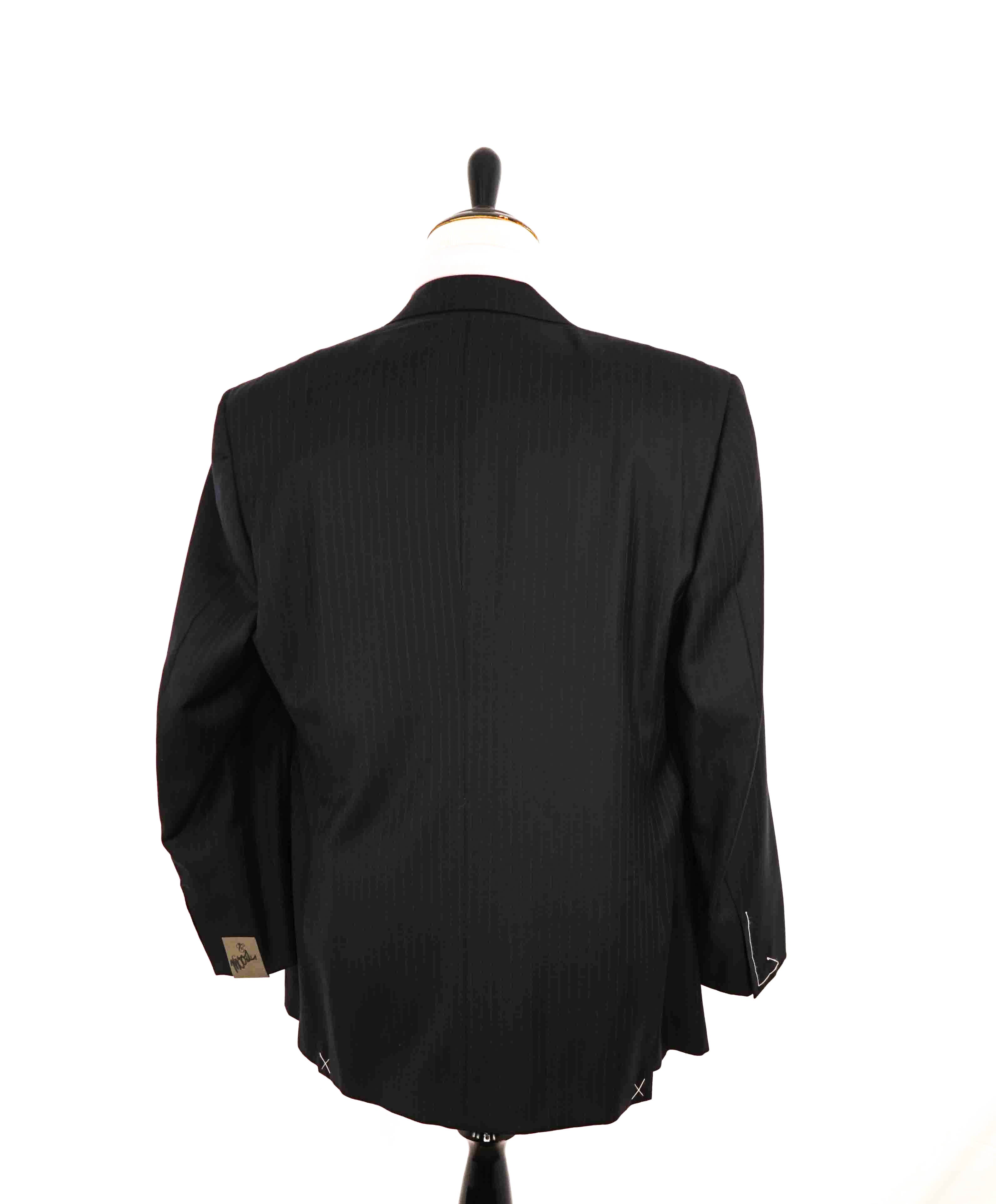 $1,895 CANALI -  Black Textured Notch Lapel 2-Btn Blazer - 48R