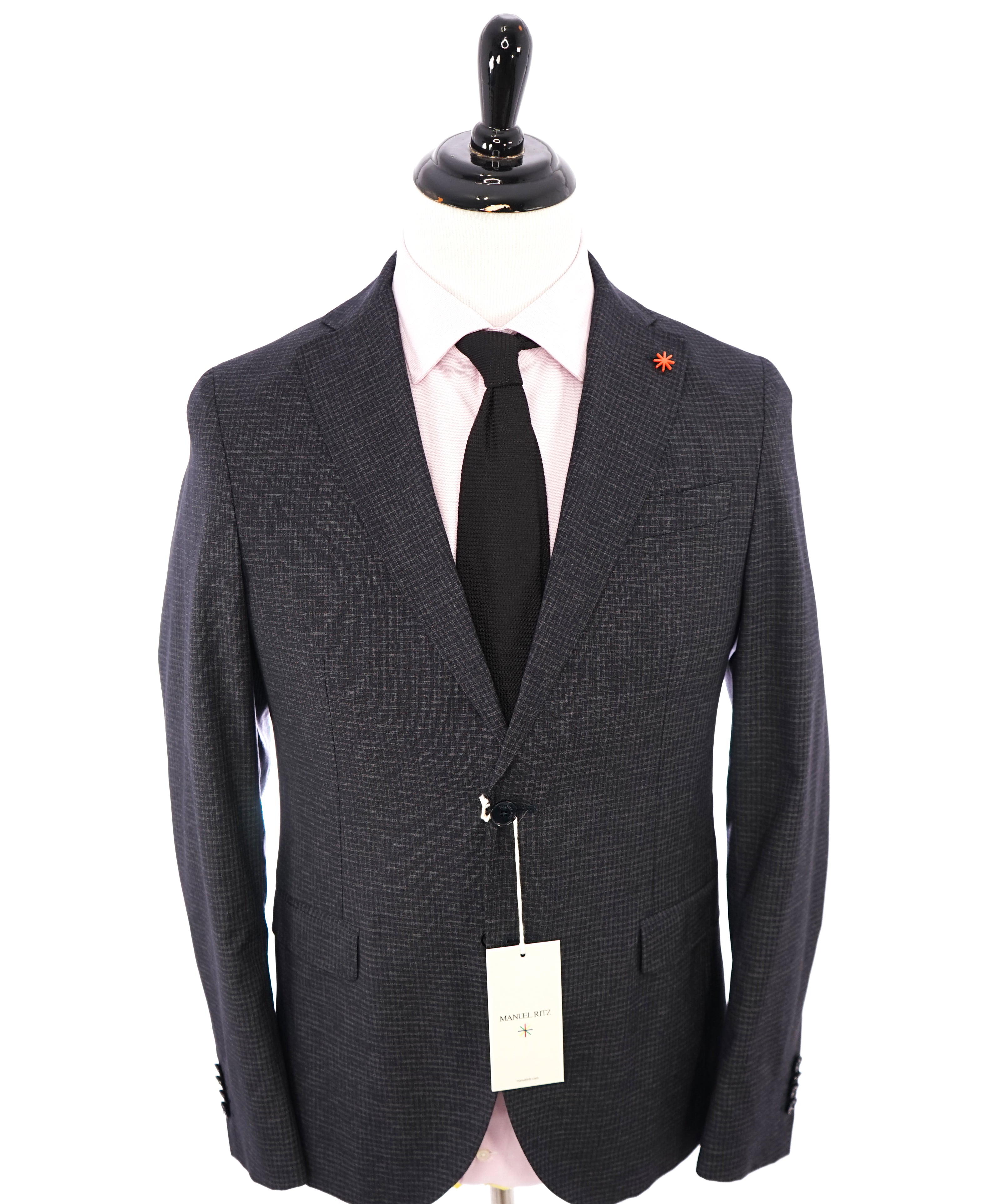 MANUEL RITZ - "SILK Blend" MultiColor Check Suit Premium Bright Details - 38S