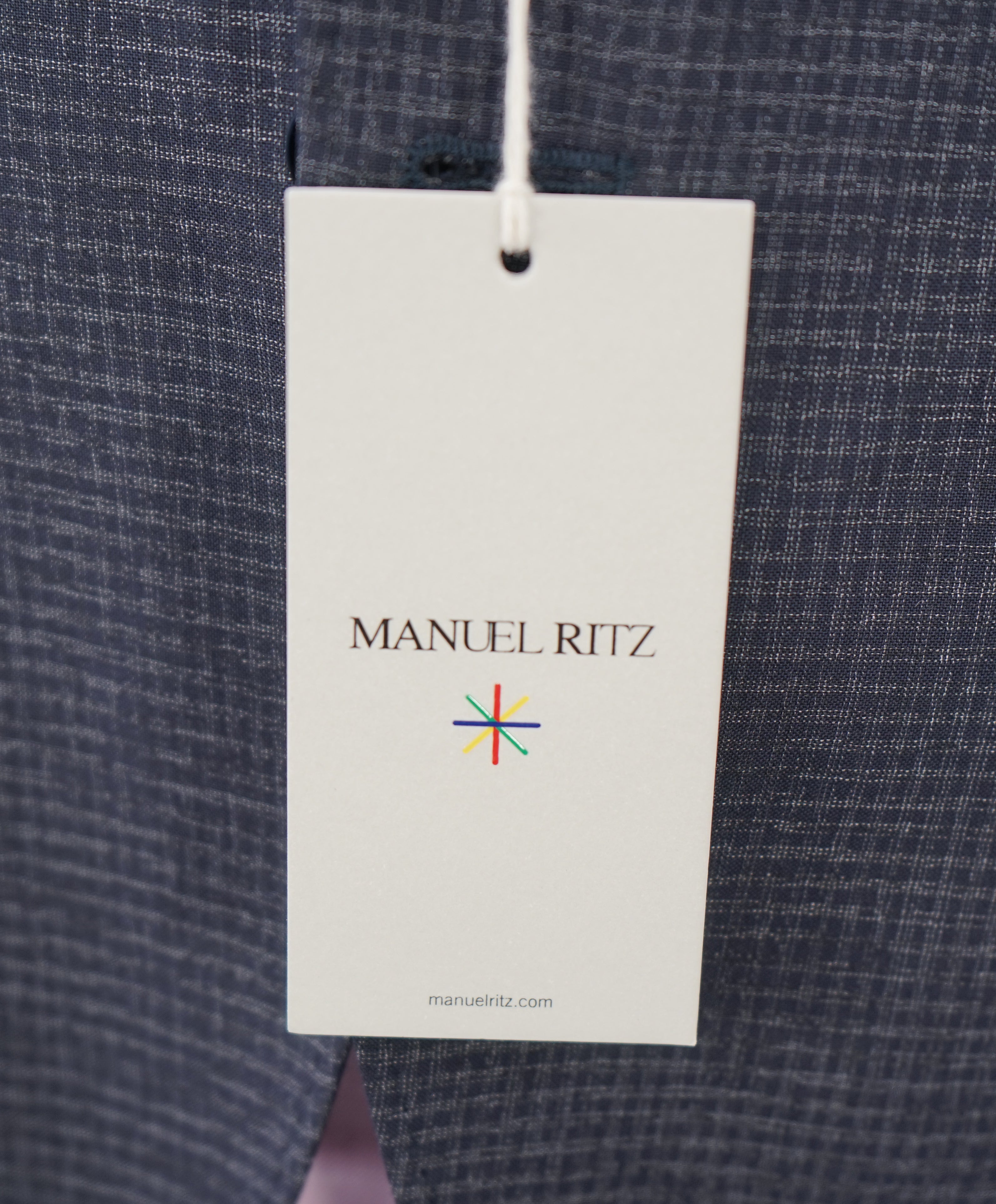 MANUEL RITZ - "SILK Blend" MultiColor Check Suit Premium Bright Details - 38S