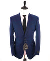 $3,295 ERMENEGILDO ZEGNA -“ACHILLFARM" SILK BLUE Subtle Check Blazer - 40R