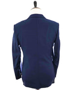 $3,295 ERMENEGILDO ZEGNA -“ACHILLFARM" SILK BLUE Subtle Check Blazer - 40R