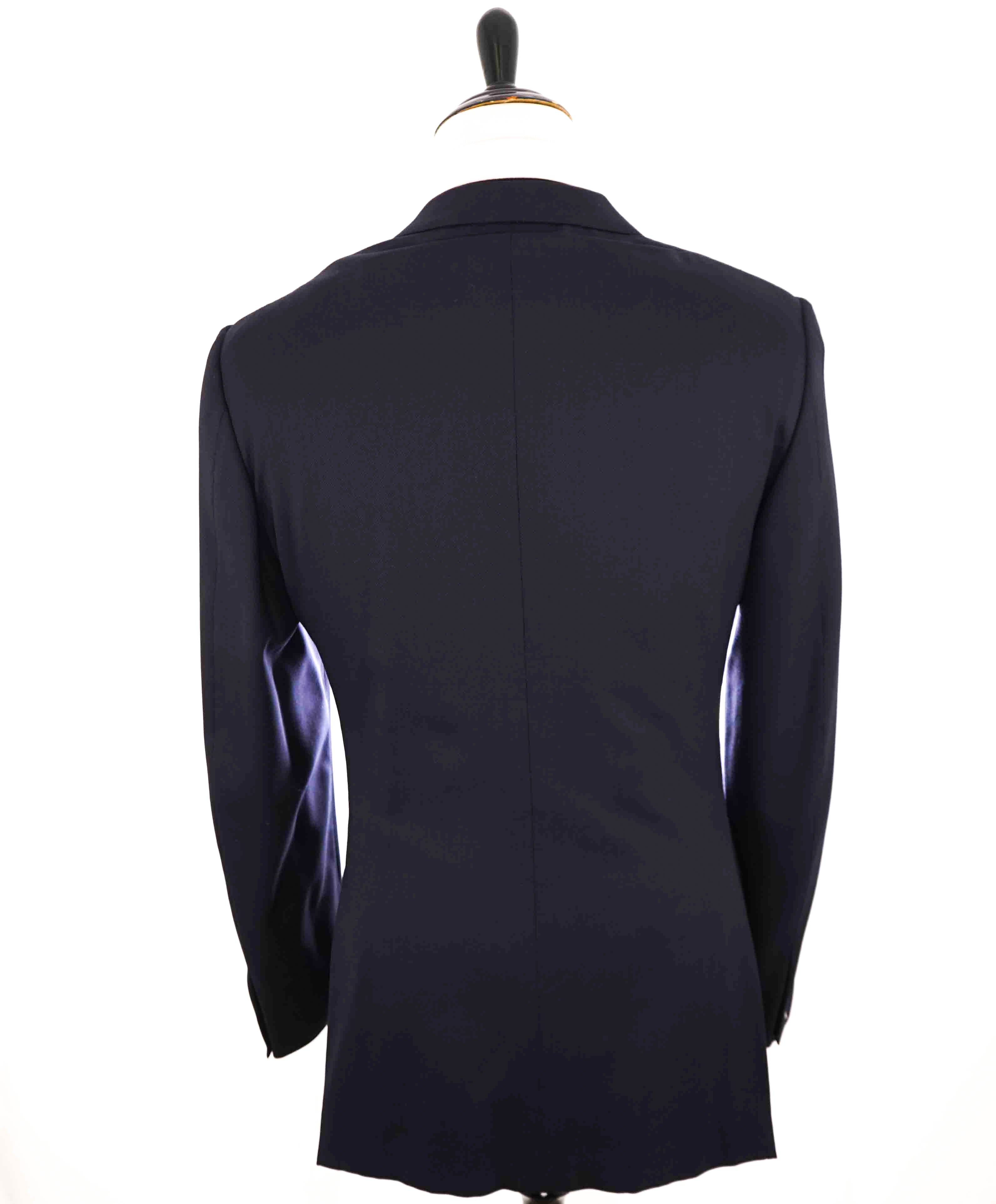 $2,895 ERMENEGILDO ZEGNA - "Cool Effect" Blue Oxford Royal Weave Blazer - 42L