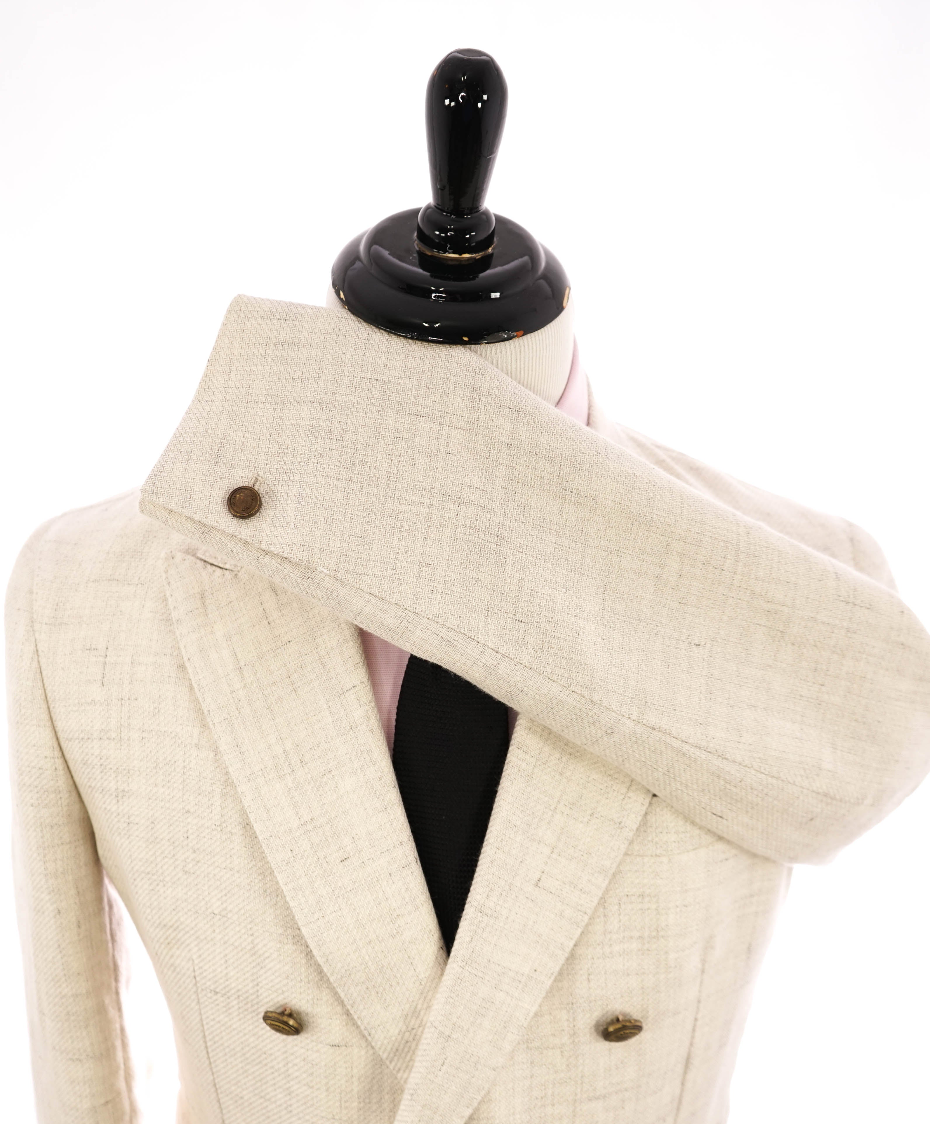 ELEVENTY - LINEN/WOOL/SILK Blend Beige Melange Blazer - 40 (50 EU)