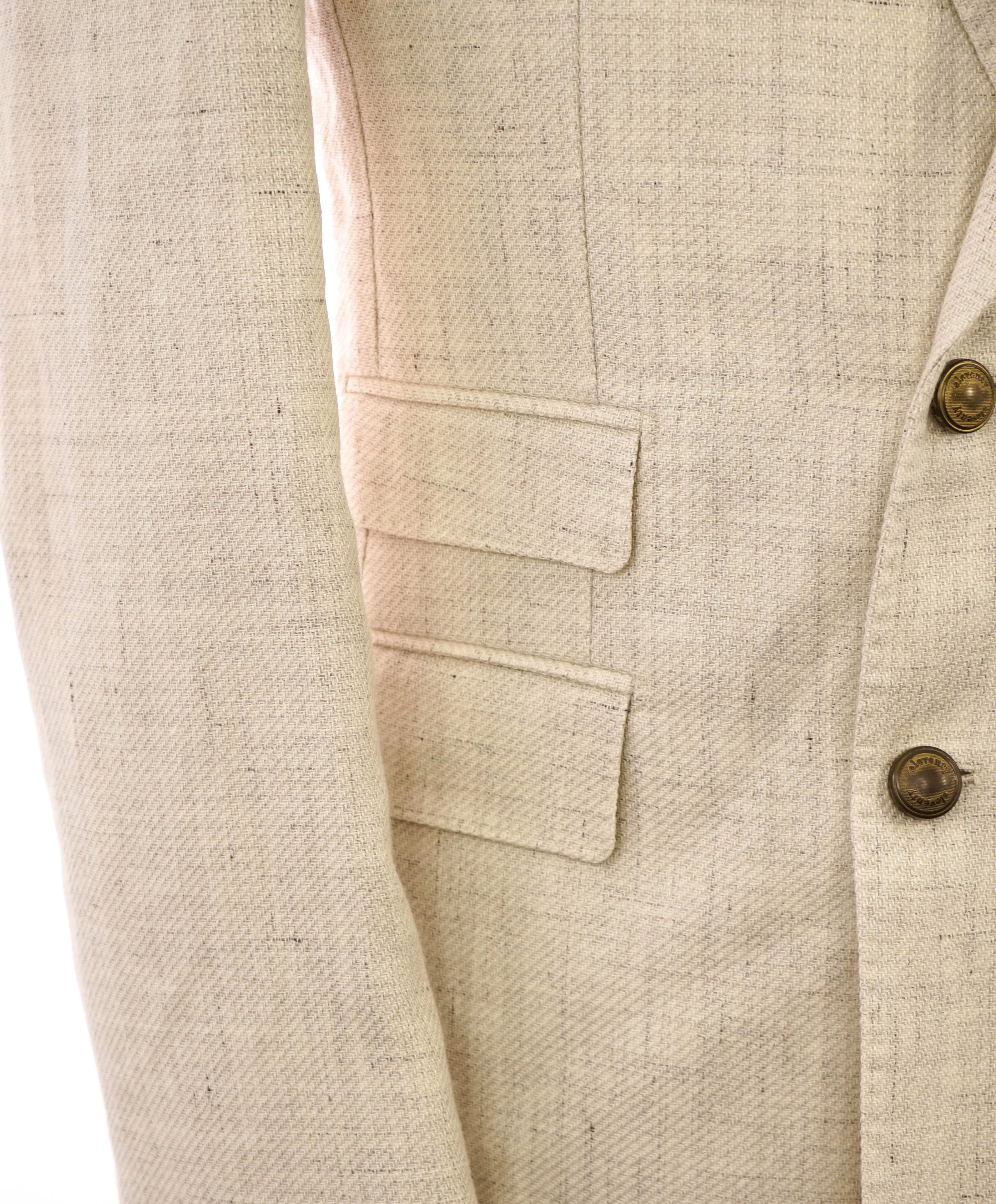 ELEVENTY - LINEN/WOOL/SILK Blend Beige Melange Blazer - 40 (50 EU)