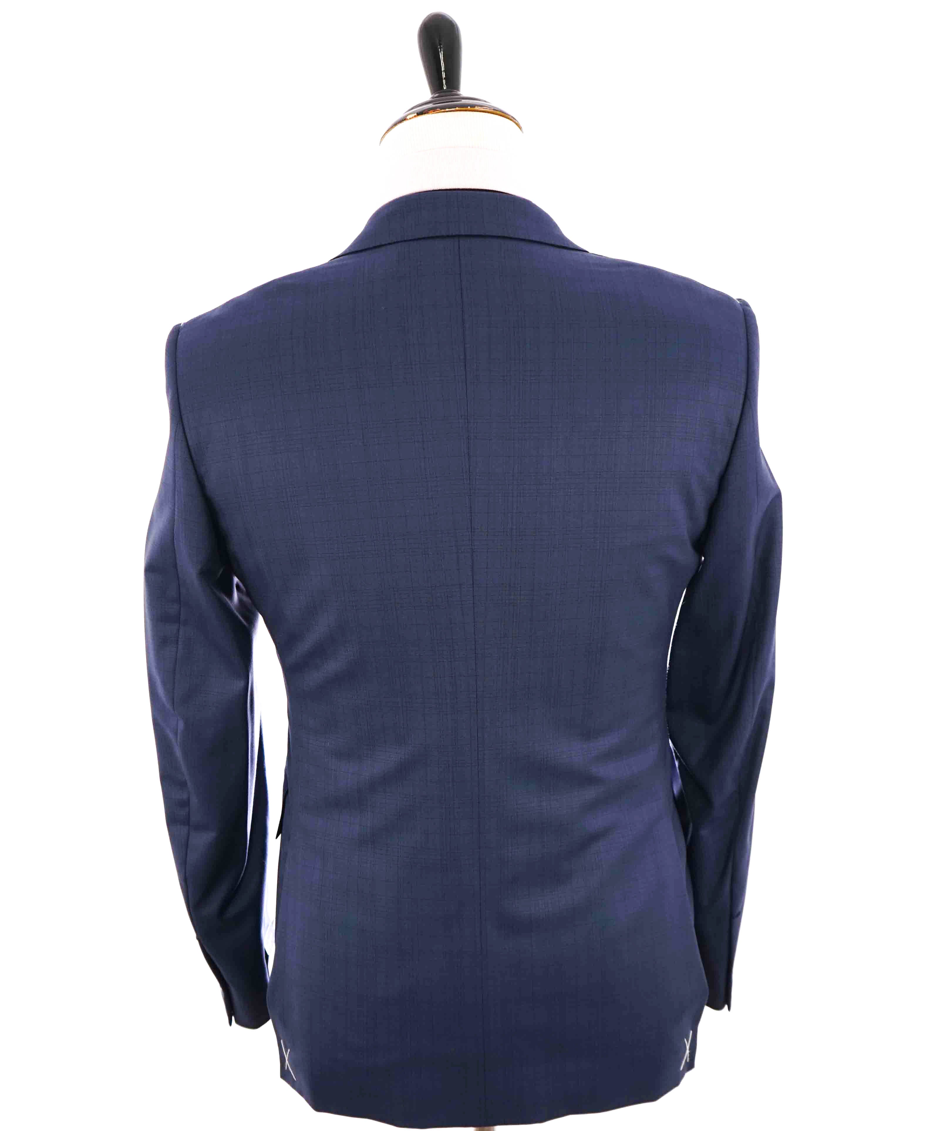 $2,695 ERMENEGILDO ZEGNA - Medium Blue Check “15 MIL MIL 15” Blazer - 38S