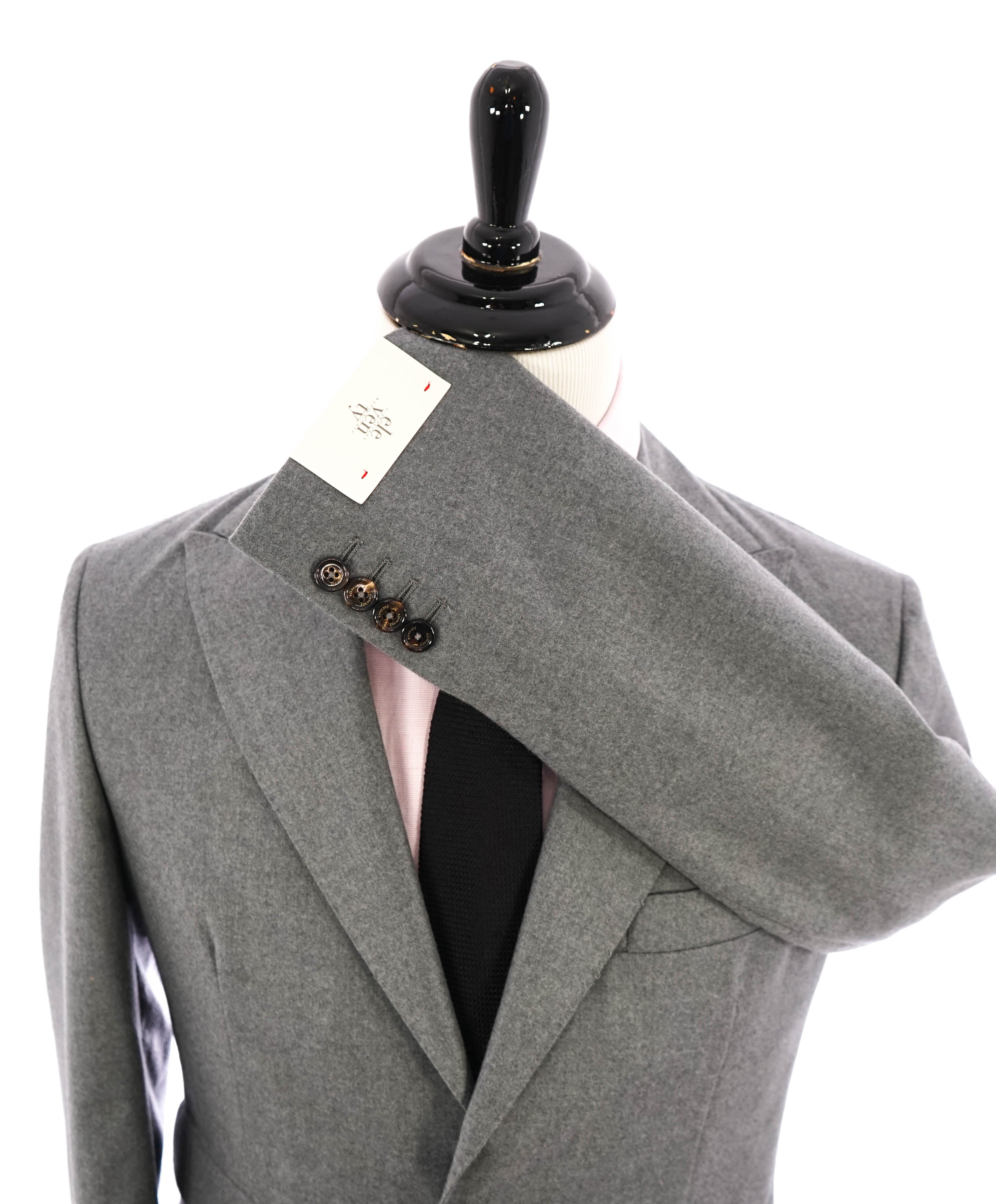 ELEVENTY - Gray Flannel Pure Wool PEAK LAPEL Suit - 40 US (50EU)