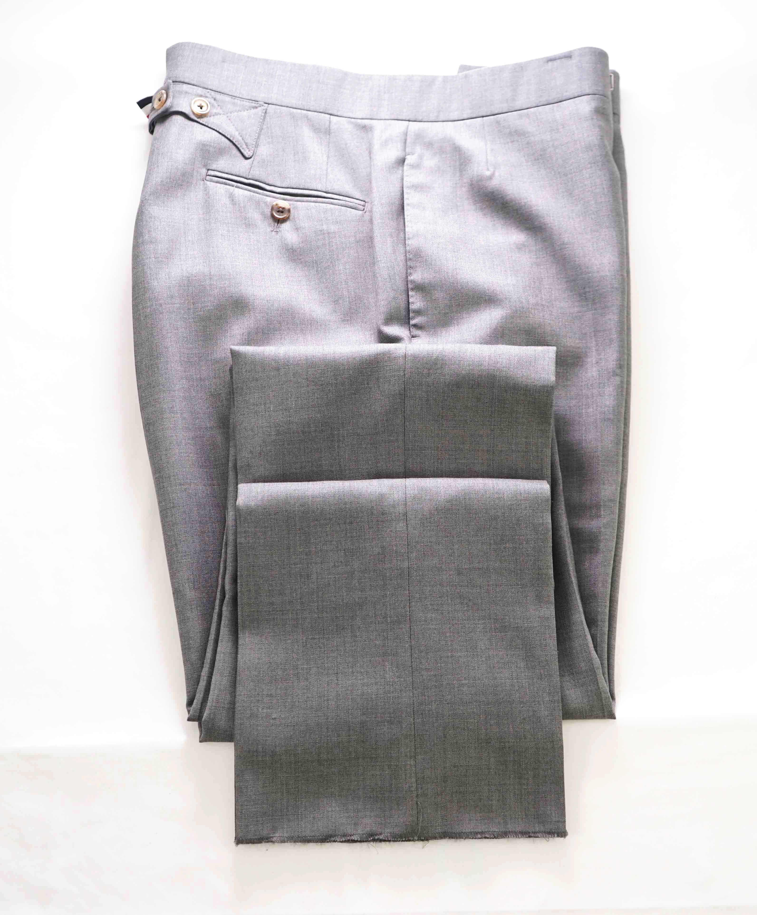 $1,003 THOM BROWNE - Medium Gray 120's Twill BACKSTRAP TROUSER-(SZ 3) 33W