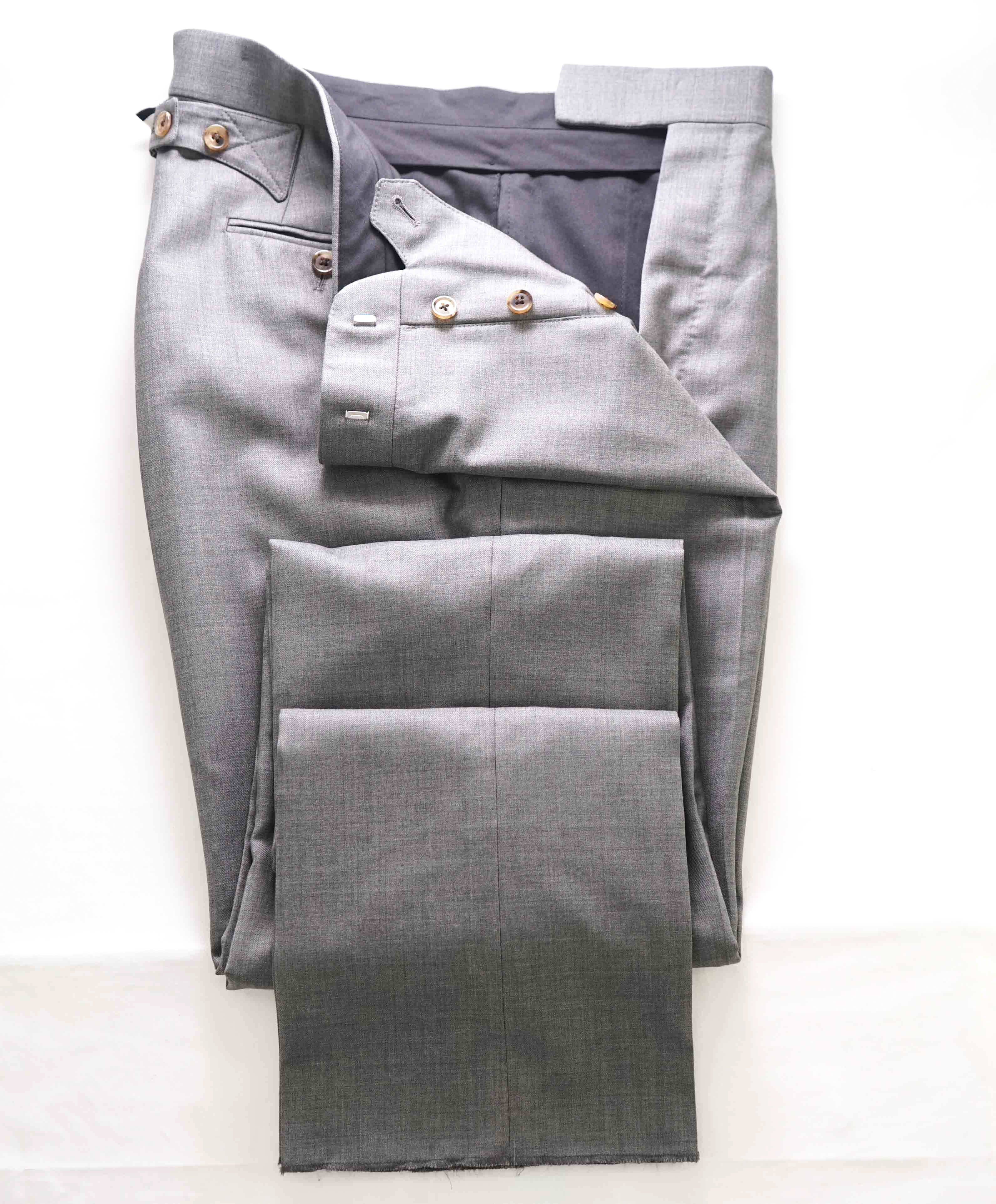 $1,003 THOM BROWNE - Medium Gray 120's Twill BACKSTRAP TROUSER-(SZ 3) 33W