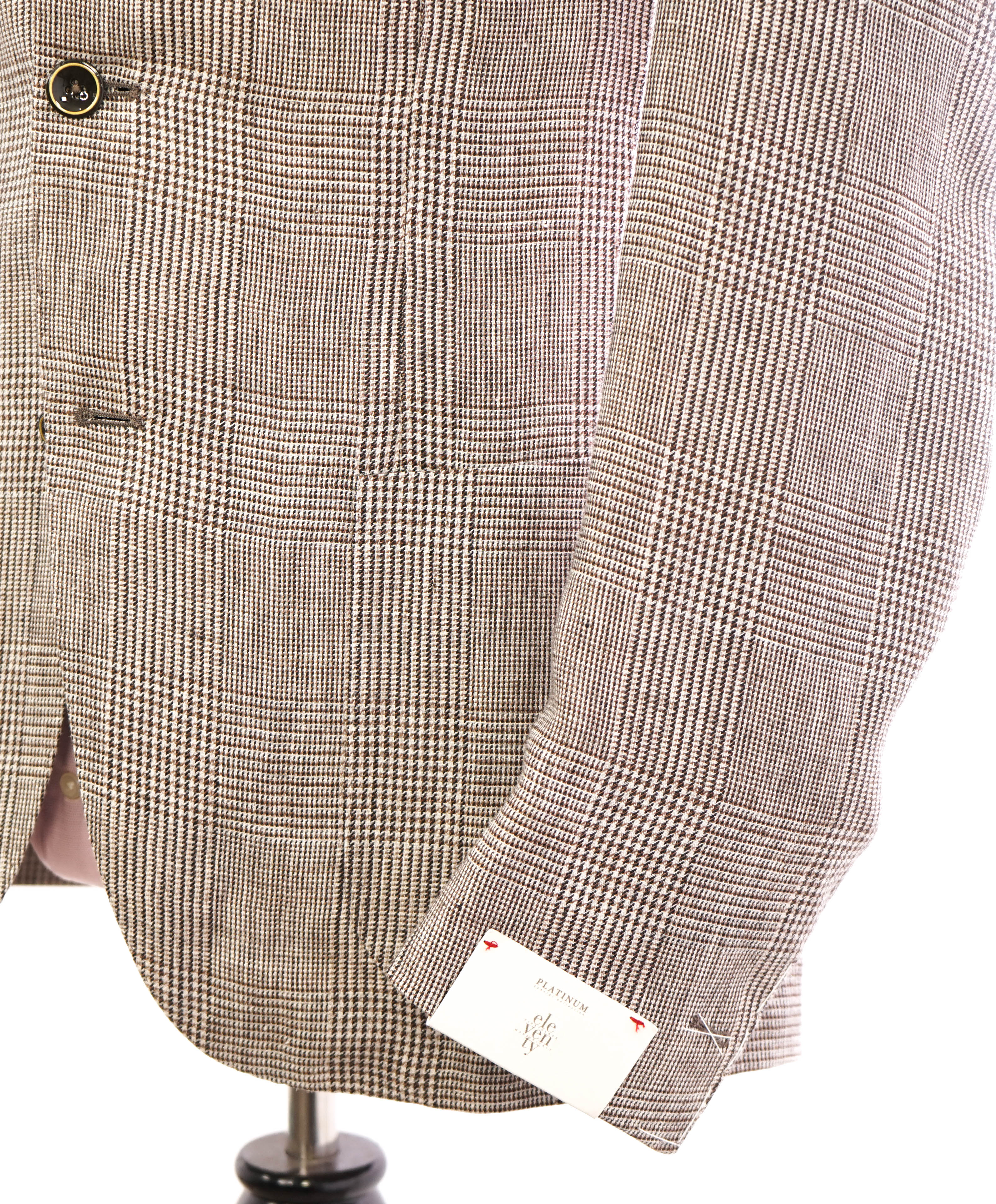 ELEVENTY - Prince Of Wales Check *PURE LINEN* Blazer - 44US (54 EU)