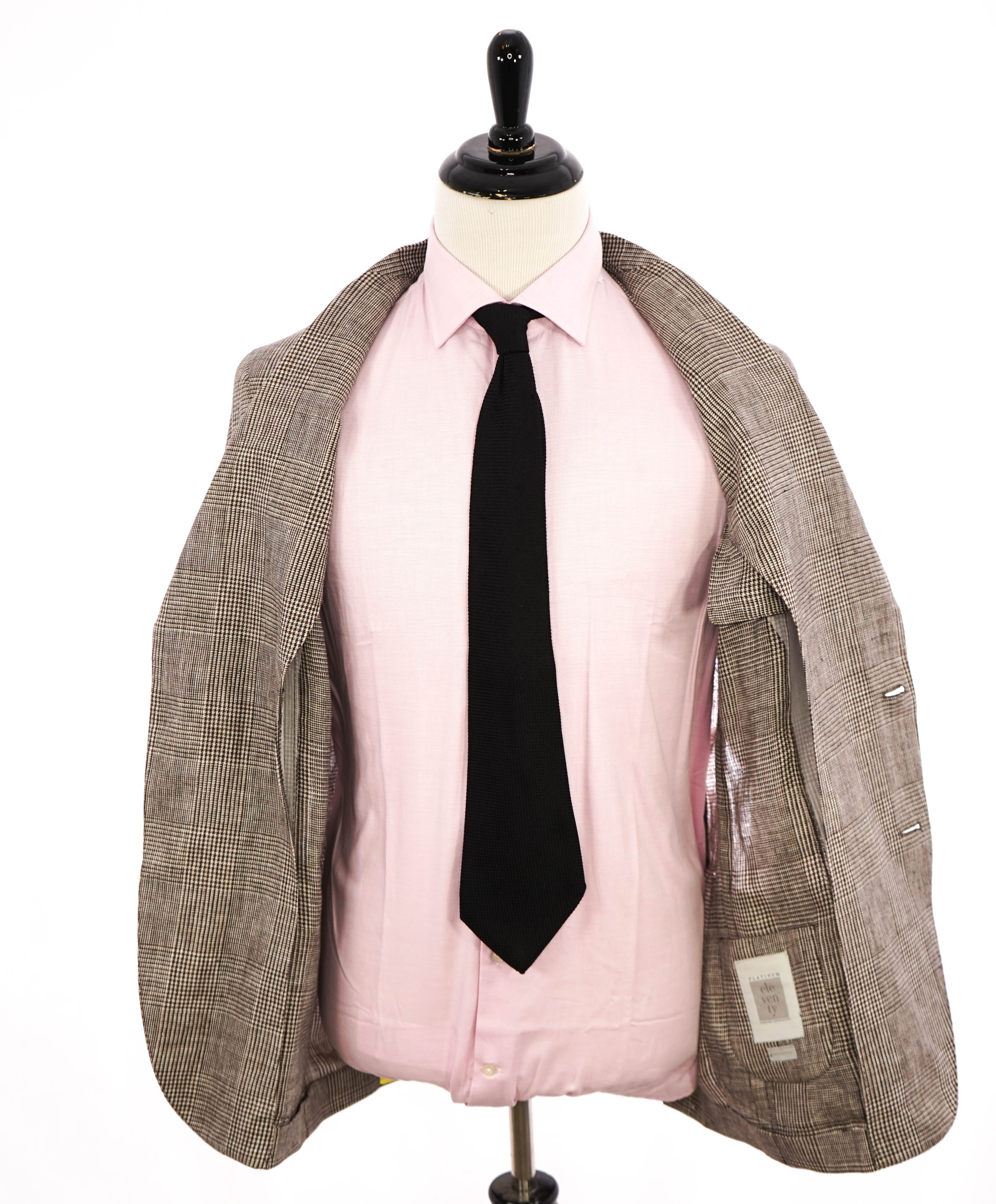 ELEVENTY - Prince Of Wales Check *PURE LINEN* Blazer - 44US (54 EU)