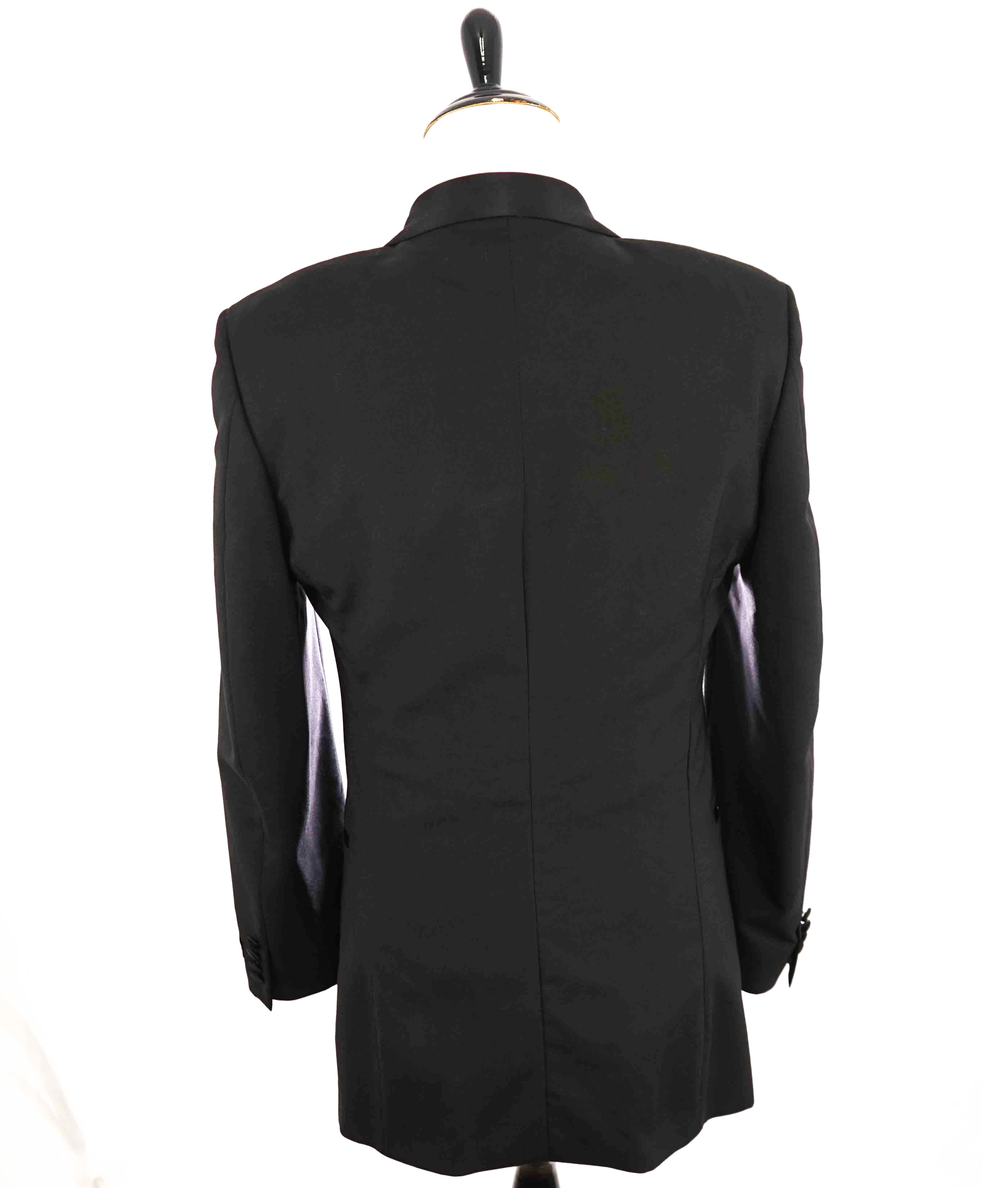 $1,095 SAMUELSOHN - SLIM Black Shawl Collar 1-Btn Dinner Jacket Blazer - 38R