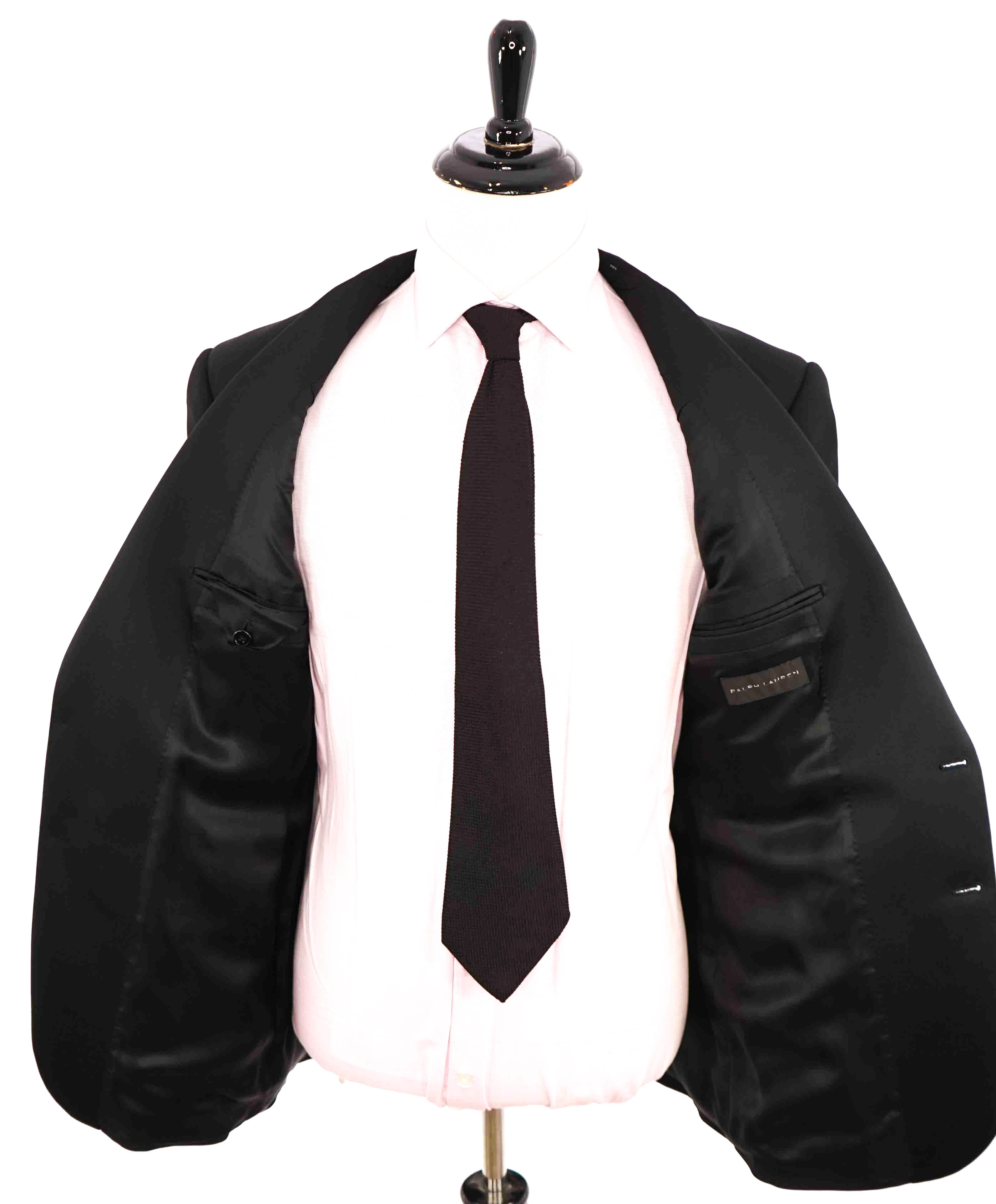 $1,995 RALPH LAUREN BLACK LABEL - Notch Lapel Black Tuxedo JACKET - 46L