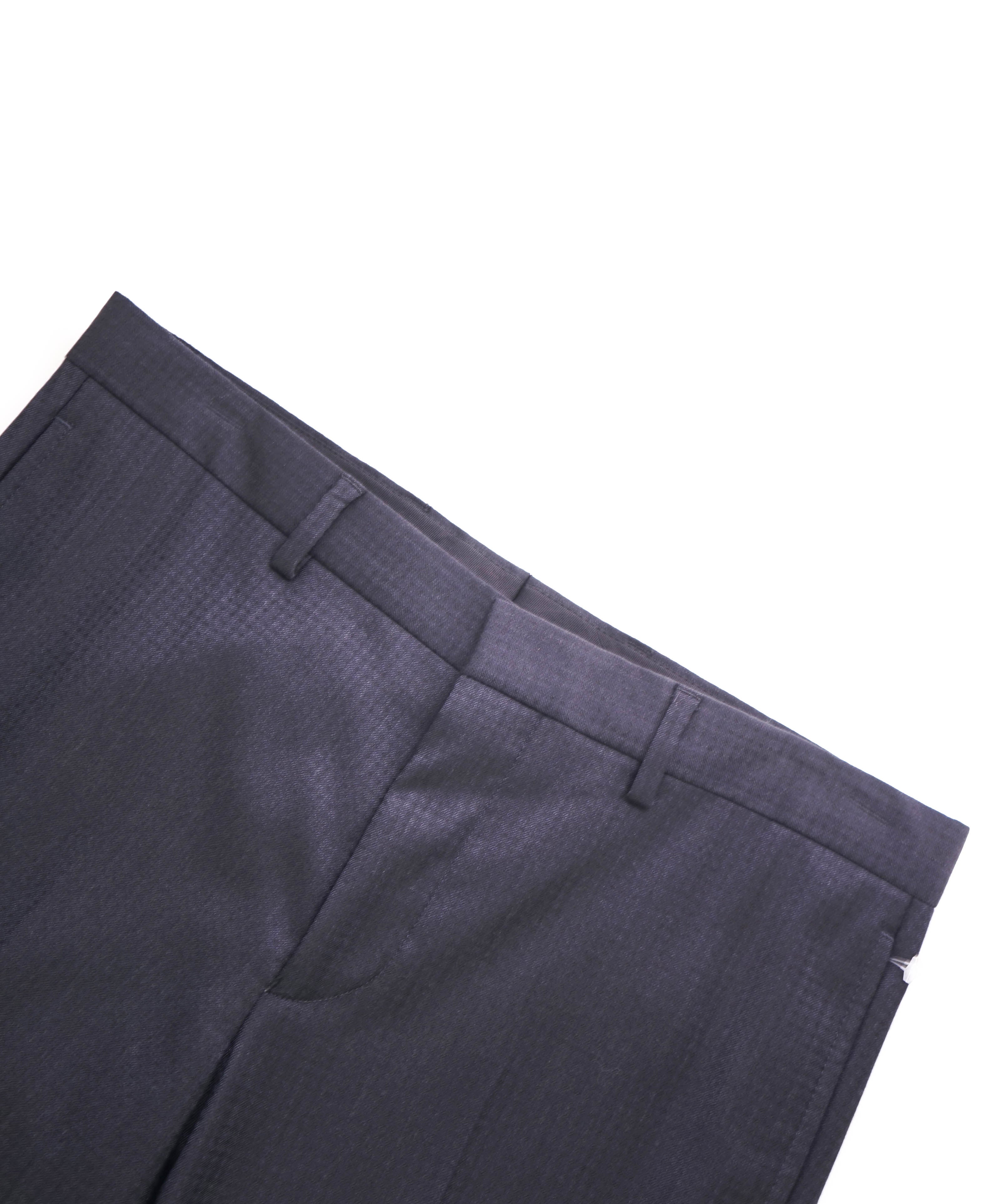 GIVENCHY - PARIS Gray Tonal Check Wool Flat Front Dress Pants - 32W