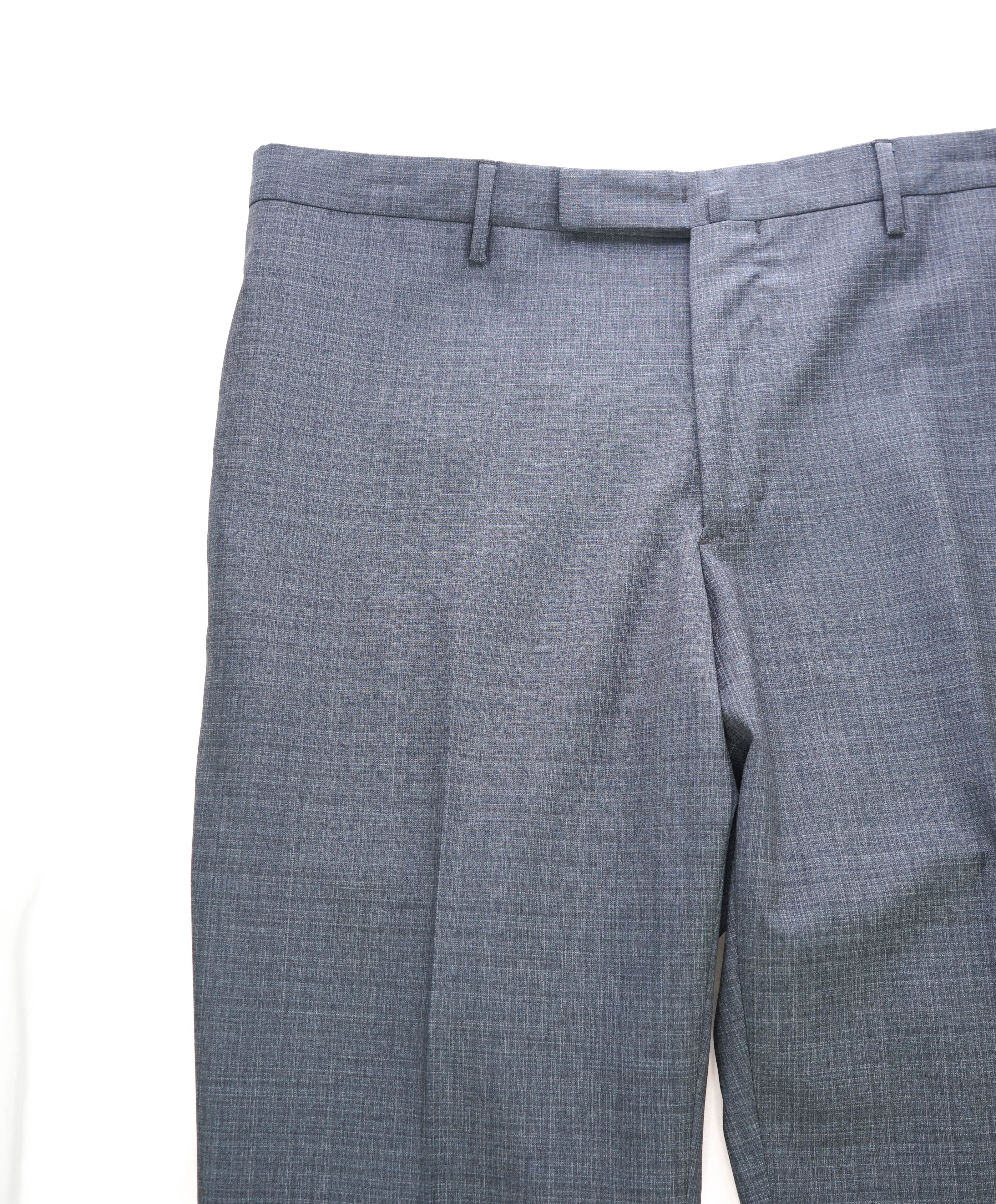 BOGLIOLI - Blue/Green Check Wool PREMIUM Flat Front Dress Pants- 36W