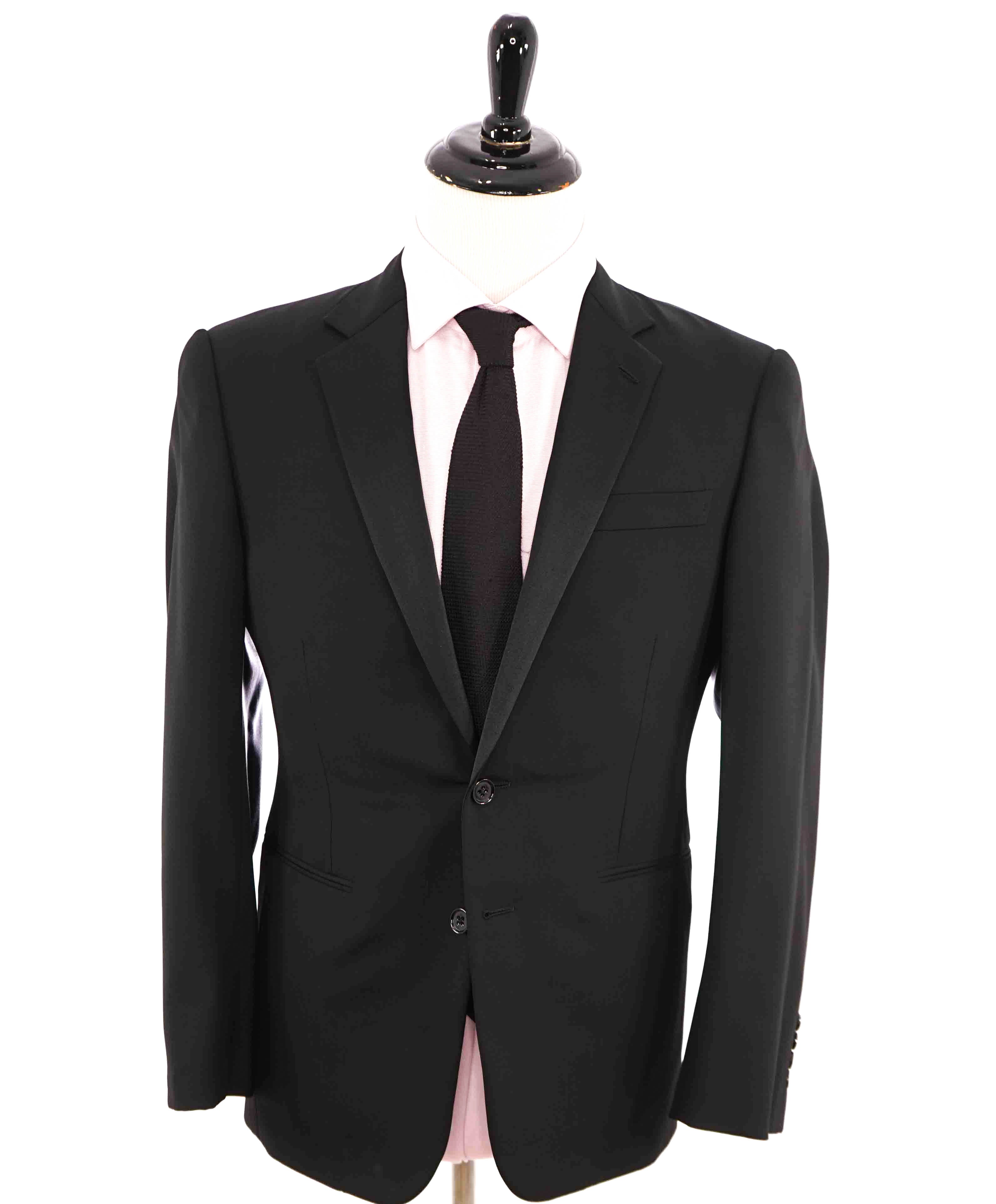 $1,995 RALPH LAUREN BLACK LABEL - Notch Lapel Black Tuxedo JACKET - 38S