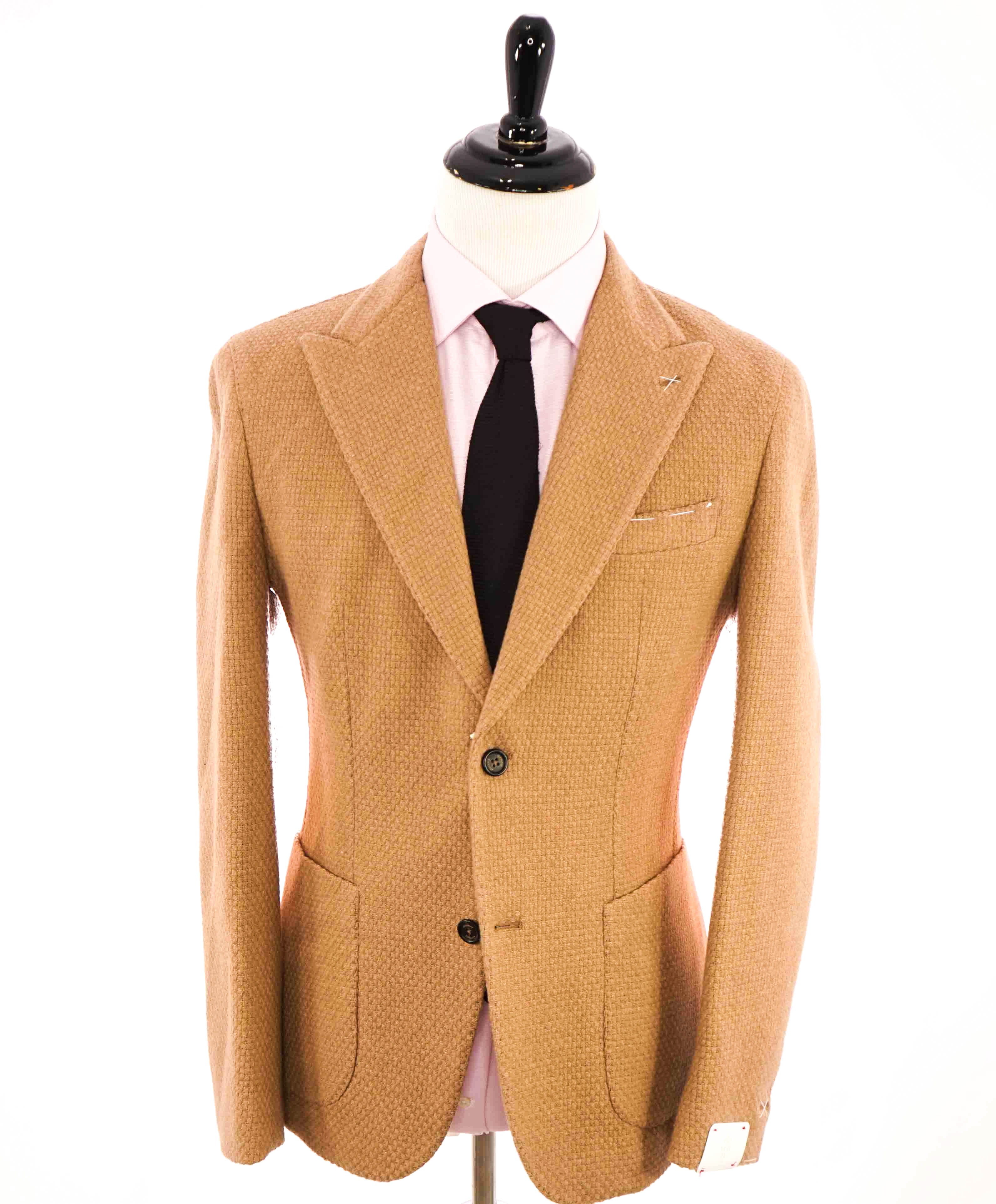 $2,695 ELEVENTY - *PURE CASHMERE* Jacquard Camel Platinum Blazer - 40 (50EU)