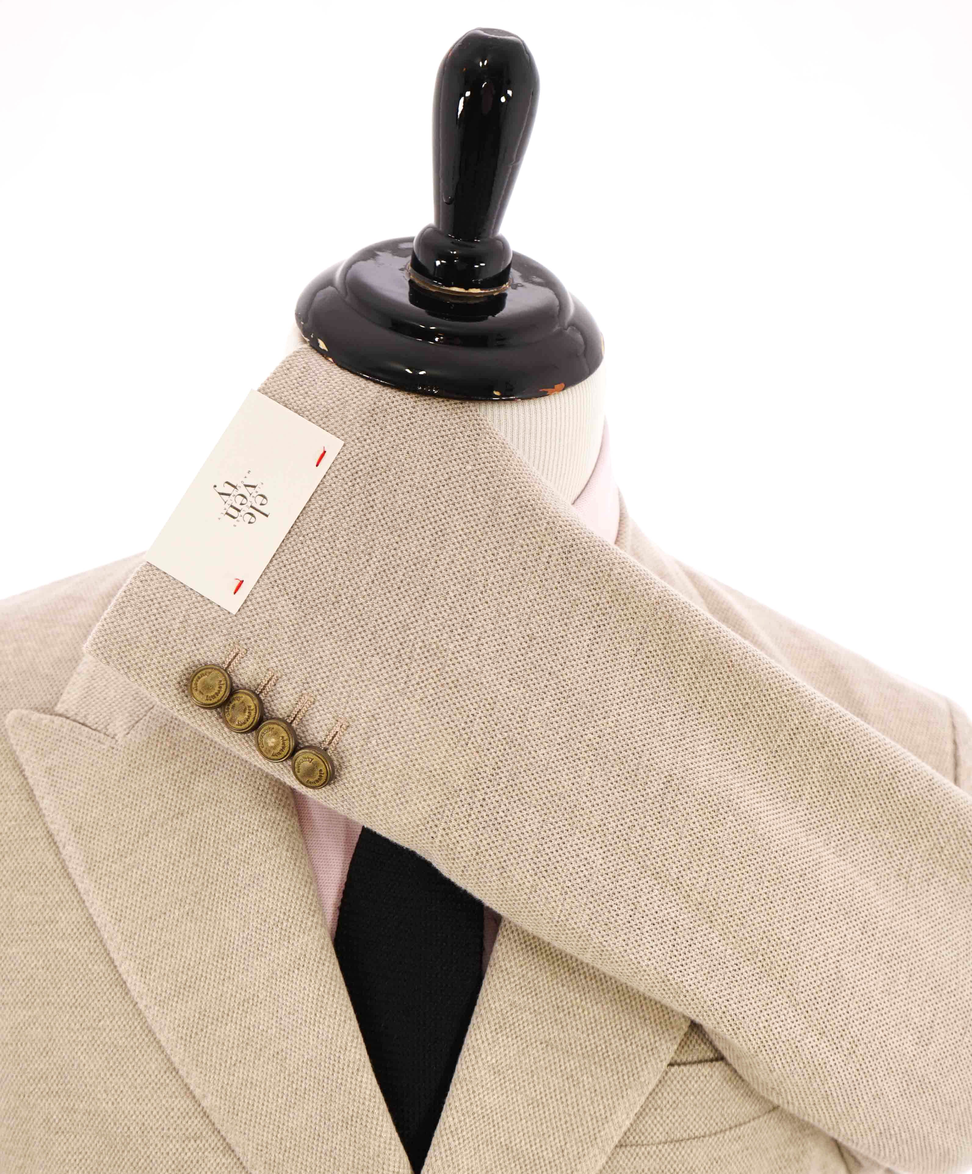 $1,195 ELEVENTY - Double Breasted Gold Button Linen Blazer - 40 US (50EU)